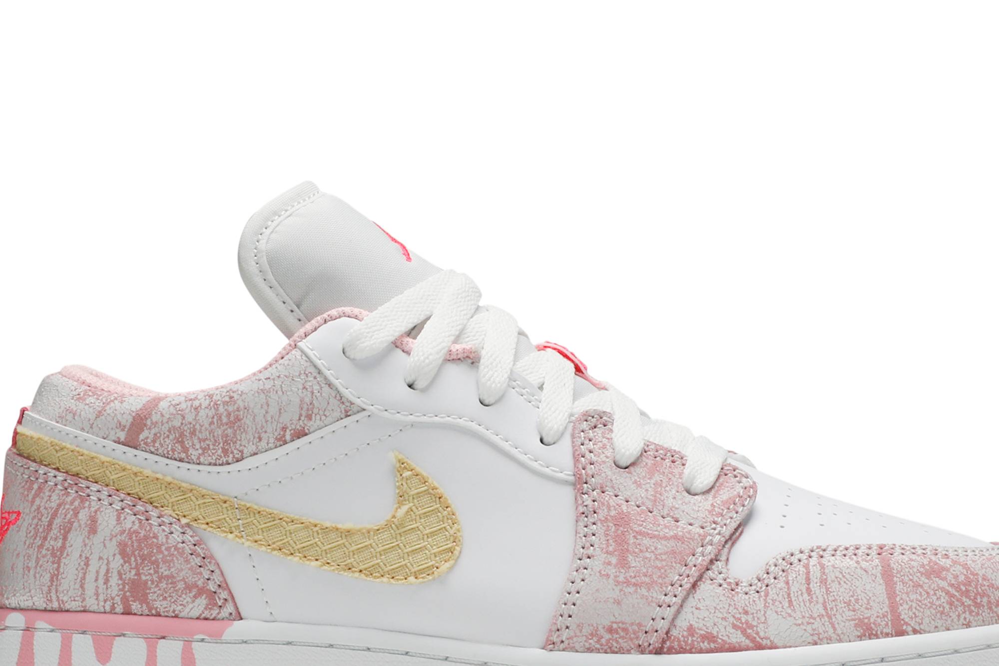(Grade School) Air Jordan 1 Low Strawberry Ice Cream CW7104-601 Nicesnk
