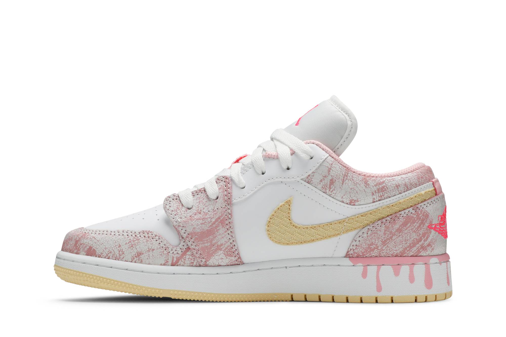 (Grade School) Air Jordan 1 Low Strawberry Ice Cream CW7104-601 Nicesnk