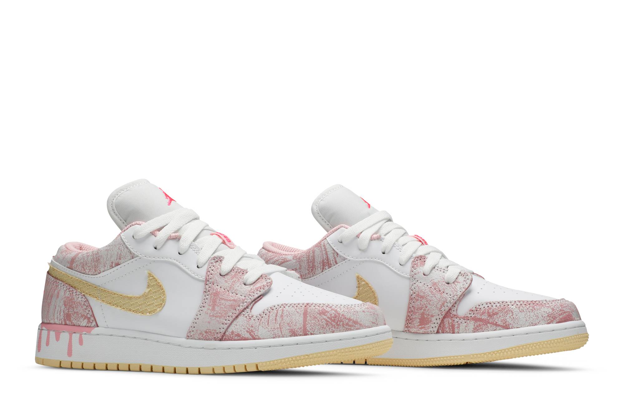 (Grade School) Air Jordan 1 Low Strawberry Ice Cream CW7104-601 Nicesnk