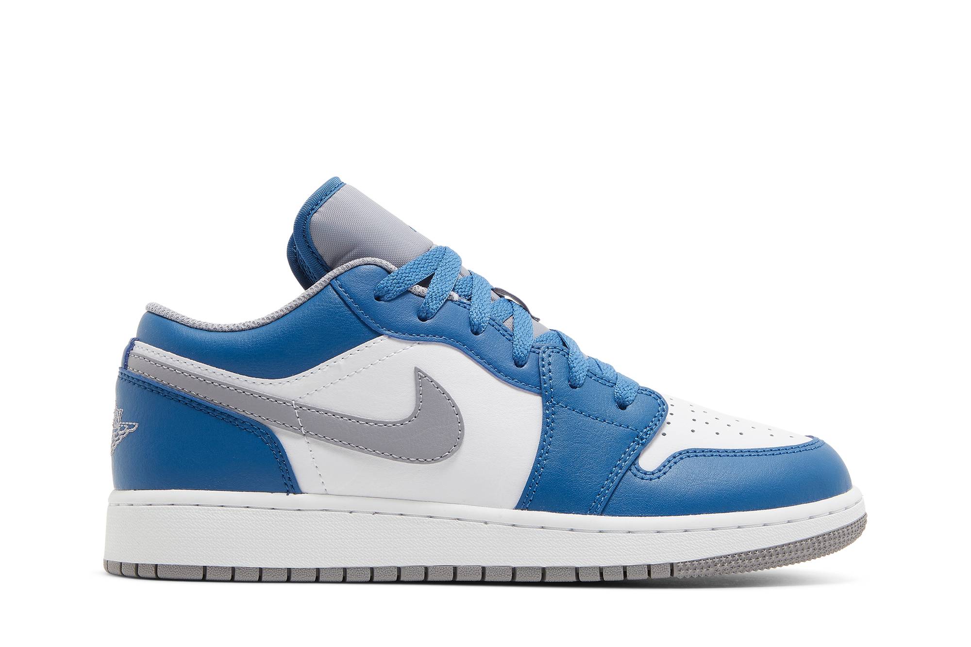 (Grade School) Air Jordan 1 Low ‘True Blue Cement’ 553560-412