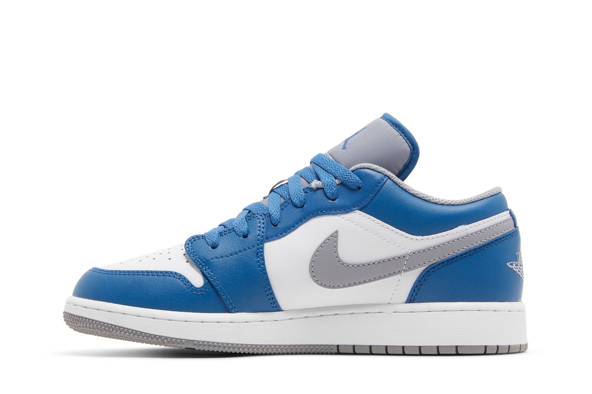 (Grade School) Air Jordan 1 Low ‘True Blue Cement’ 553560-412