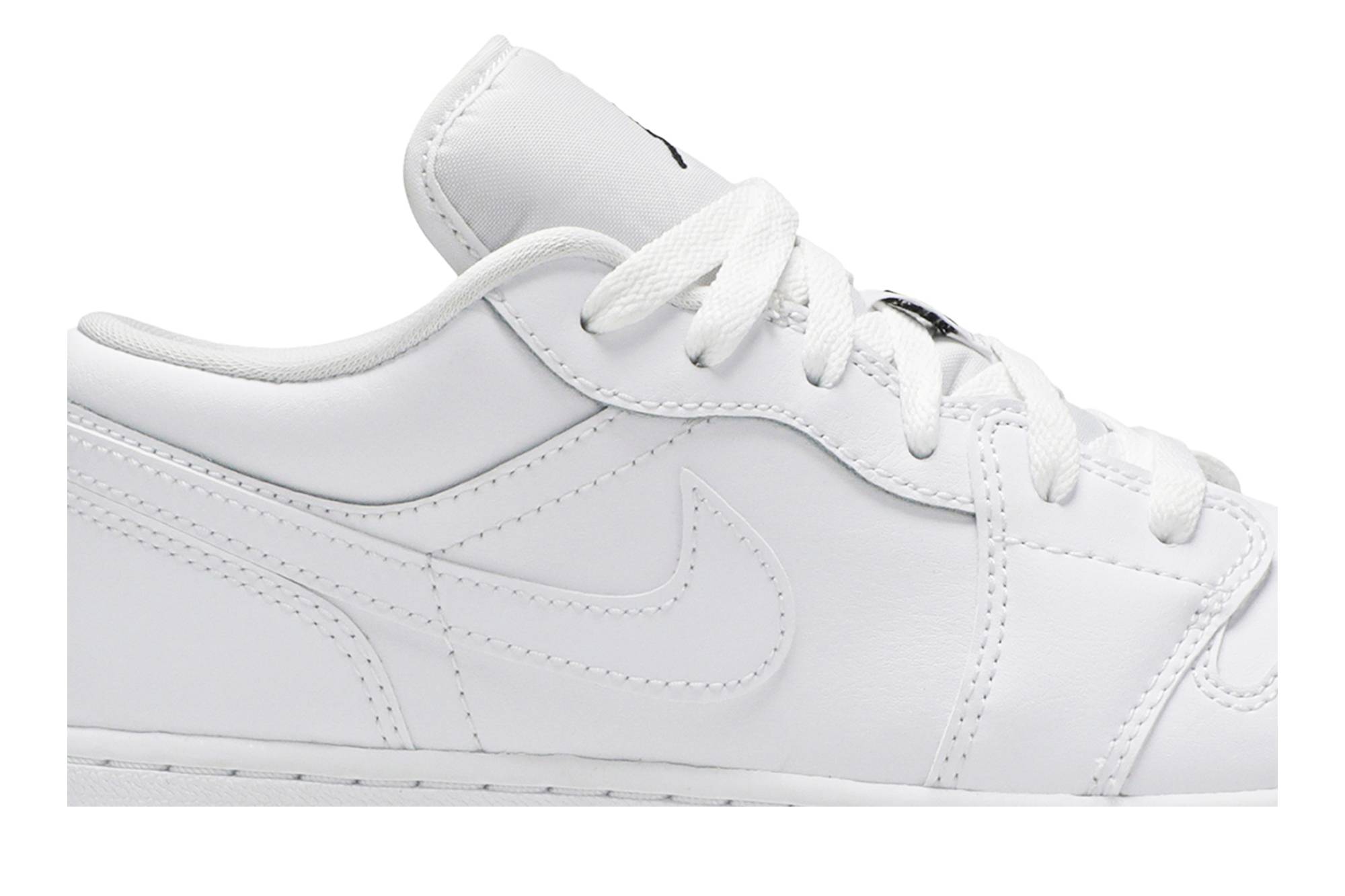(Grade School) Air Jordan 1 Low White Black 553560-101 Nicesnk