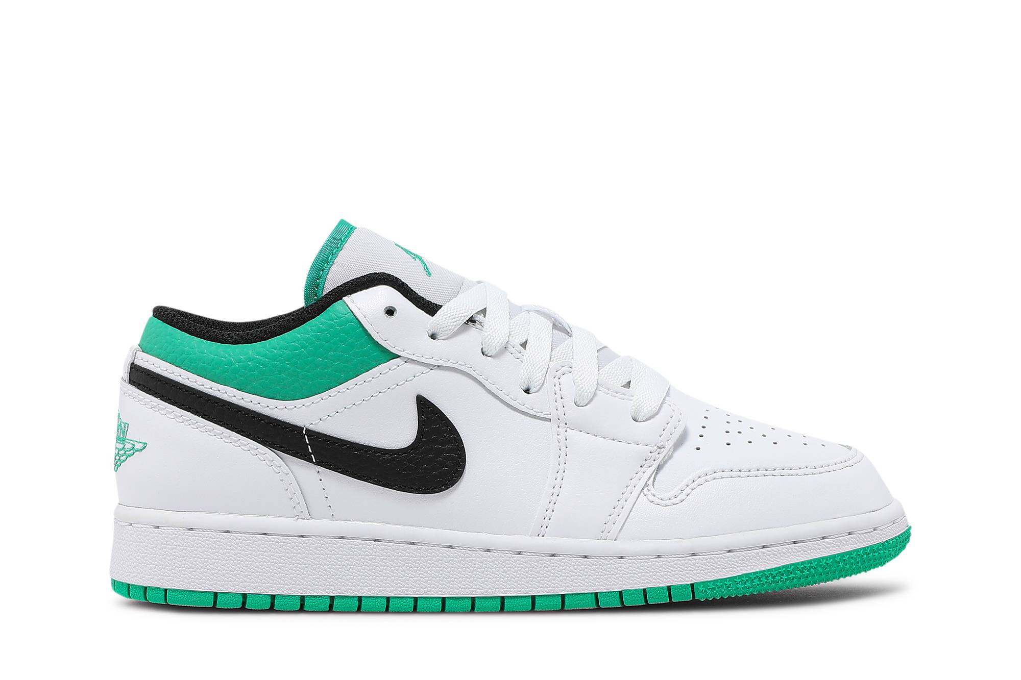 (Grade School) Air Jordan 1 Low ‘White Lucky Green’ 553560-129