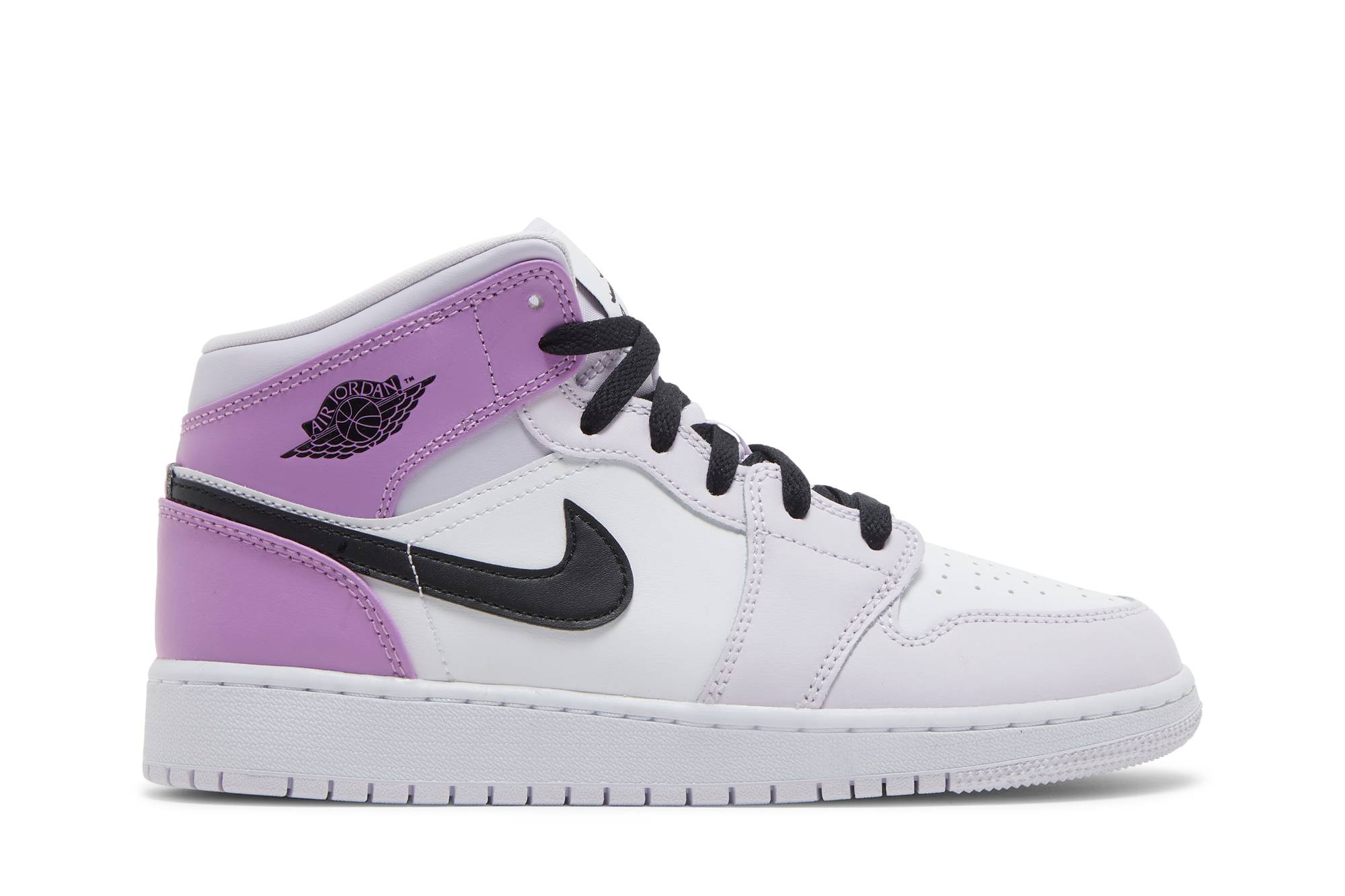 (Grade School) Air Jordan 1 Mid Barely Grape DQ8423-501 Nicesnk