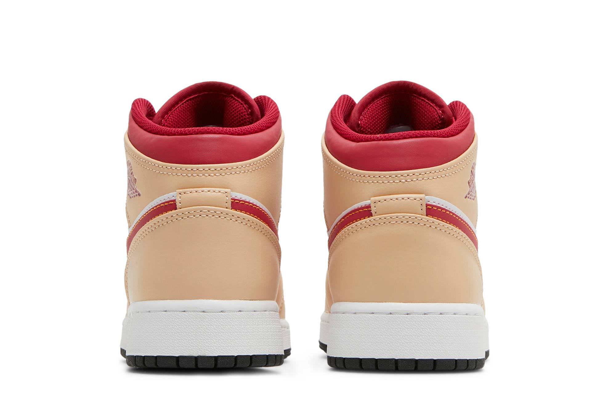 (Grade School) Air Jordan 1 Mid ‘Beige Red’ 554725-201