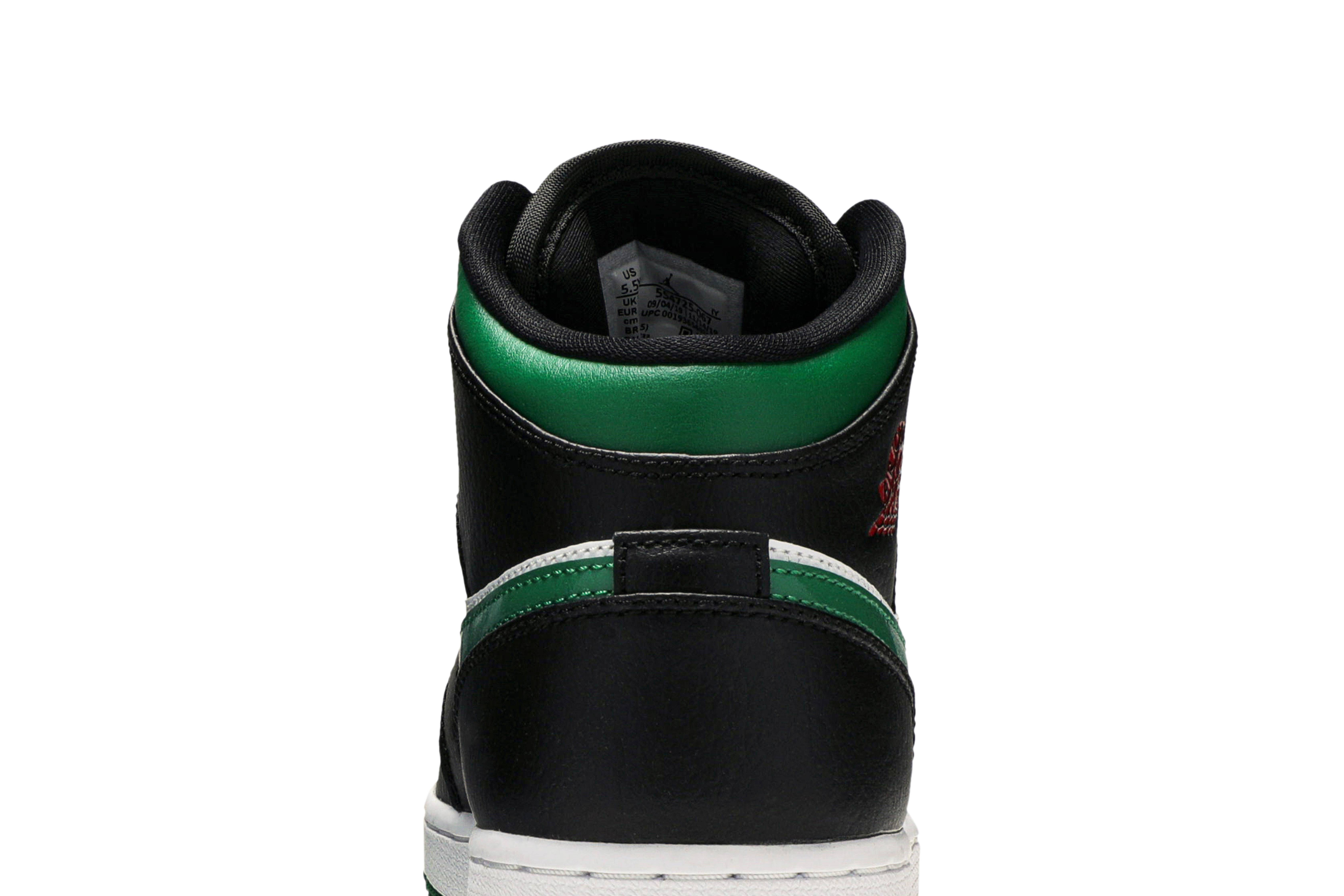 (Grade School) Air Jordan 1 Mid Black Pine Green 554725-067 Nicesnk