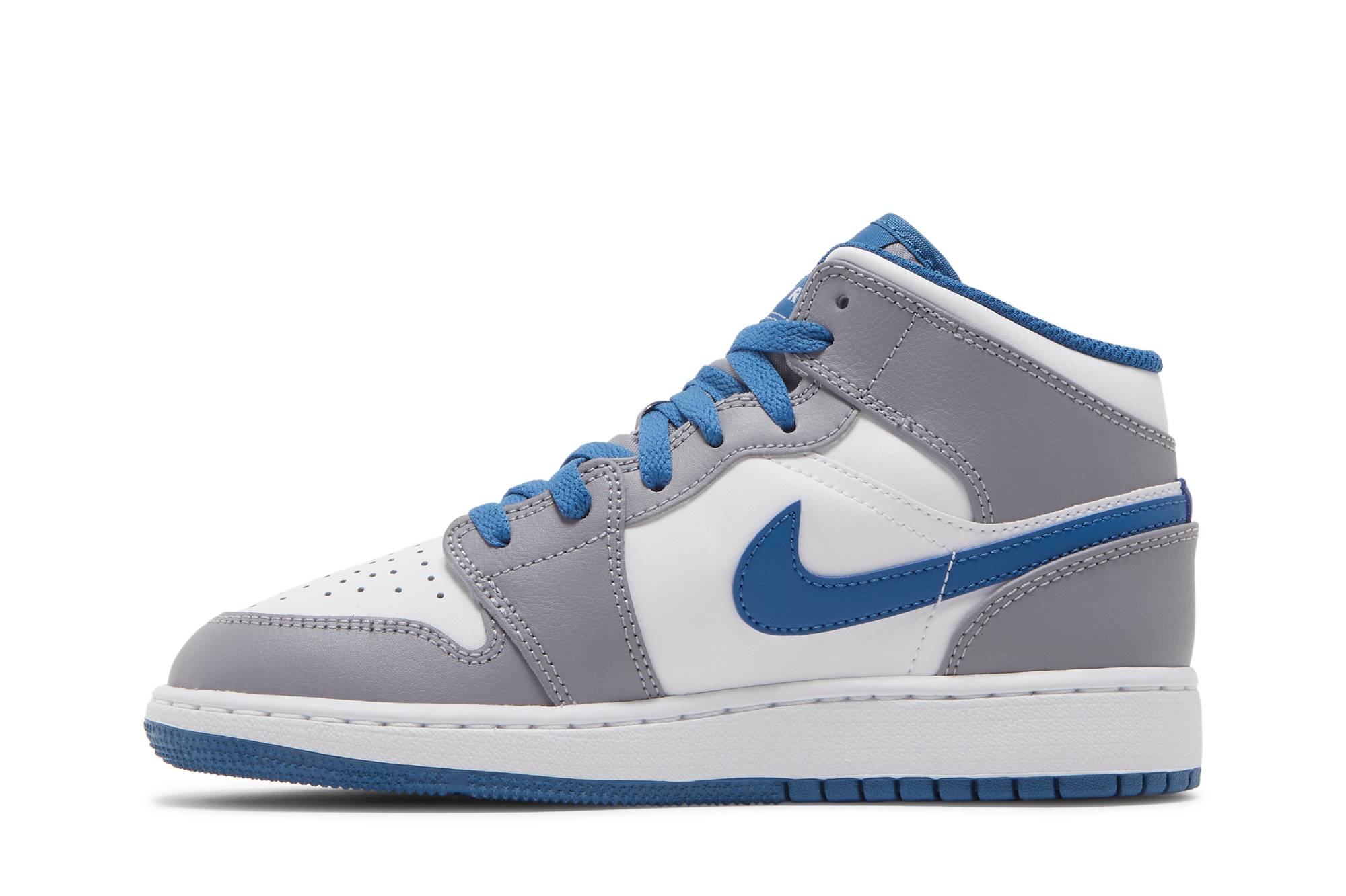 (Grade School) Air Jordan 1 Mid ‘Cement True Blue’ DQ8423-014
