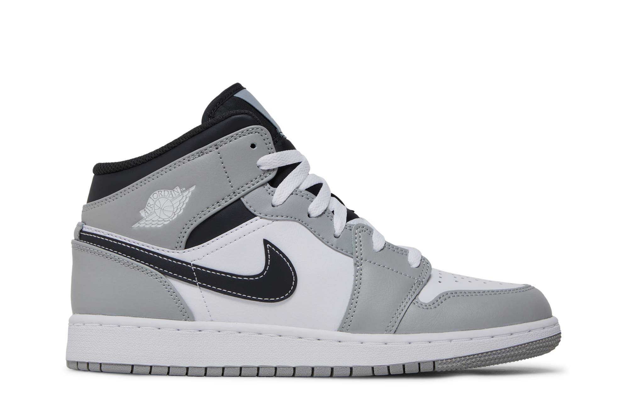 (Grade School) Air Jordan 1 Mid Greyscale 554725-078 Nicesnk