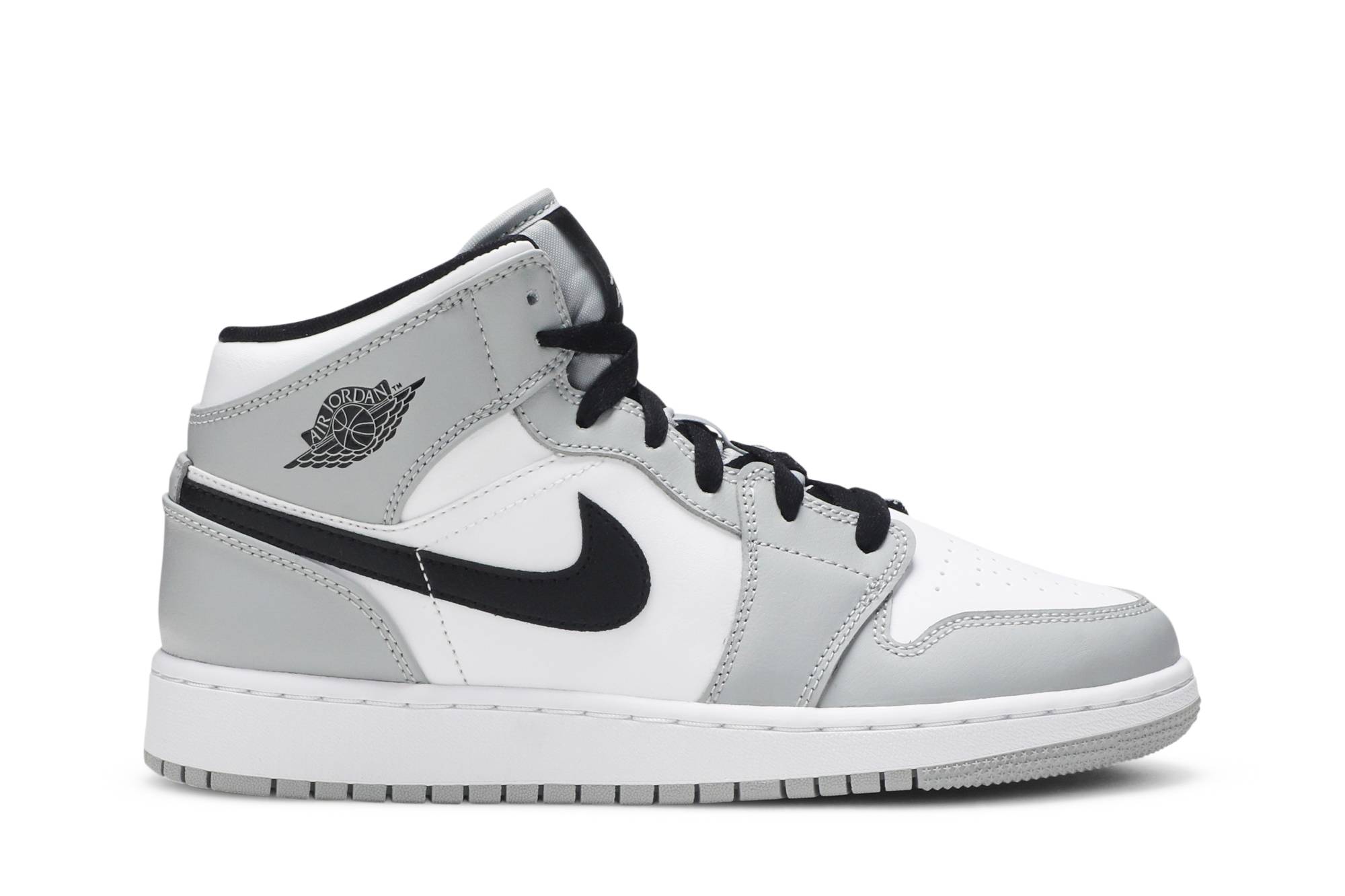 (Grade School) Air Jordan 1 Mid ‘Light Smoke Grey’ 554725-092