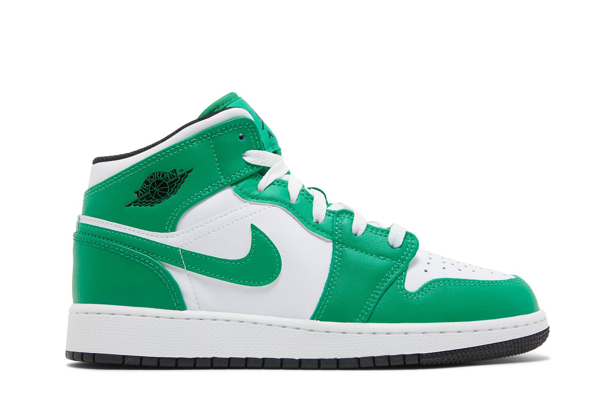 (Grade School) Air Jordan 1 Mid Lucky Green DQ8423-301 Nicesnk