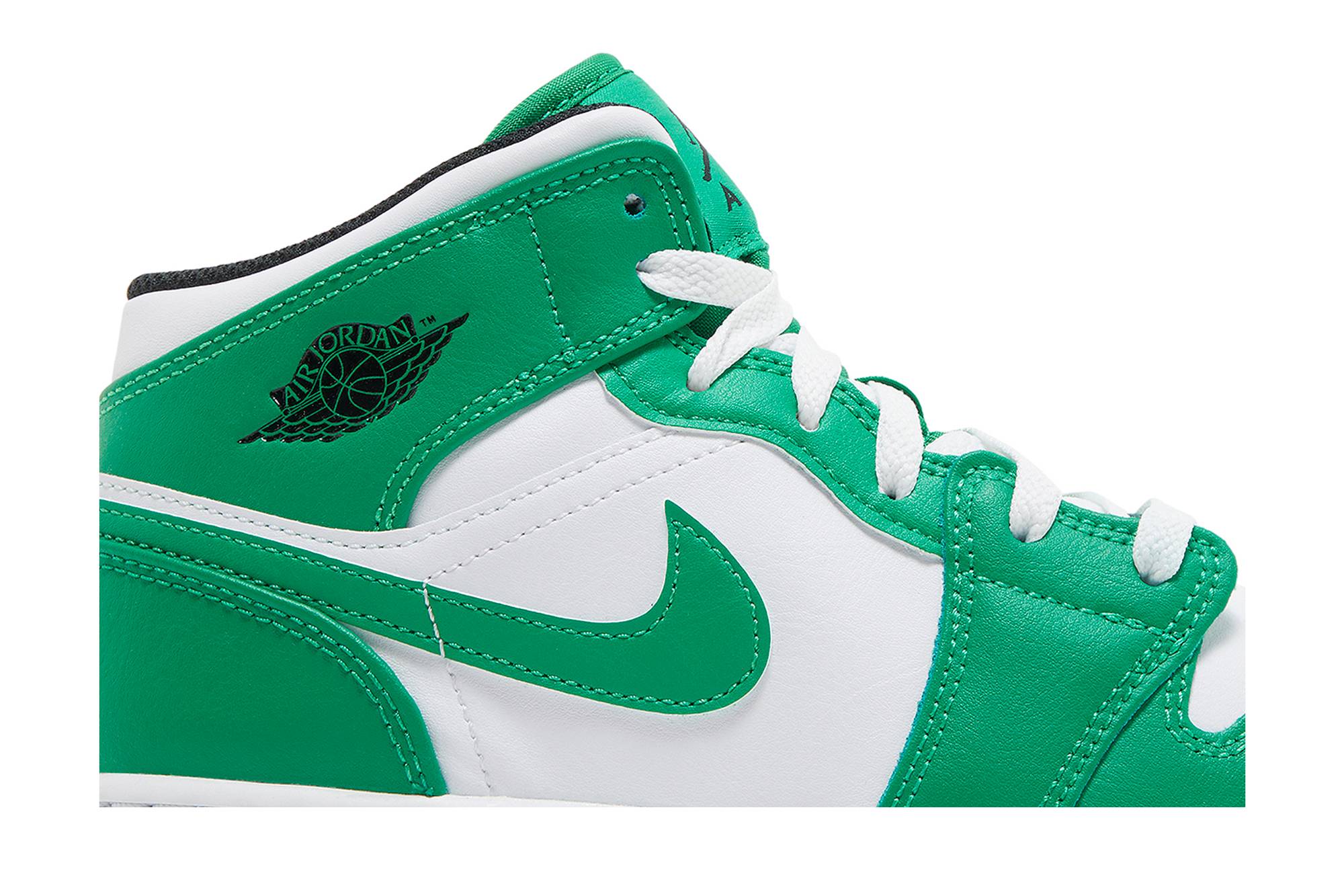 (Grade School) Air Jordan 1 Mid Lucky Green DQ8423-301 Nicesnk