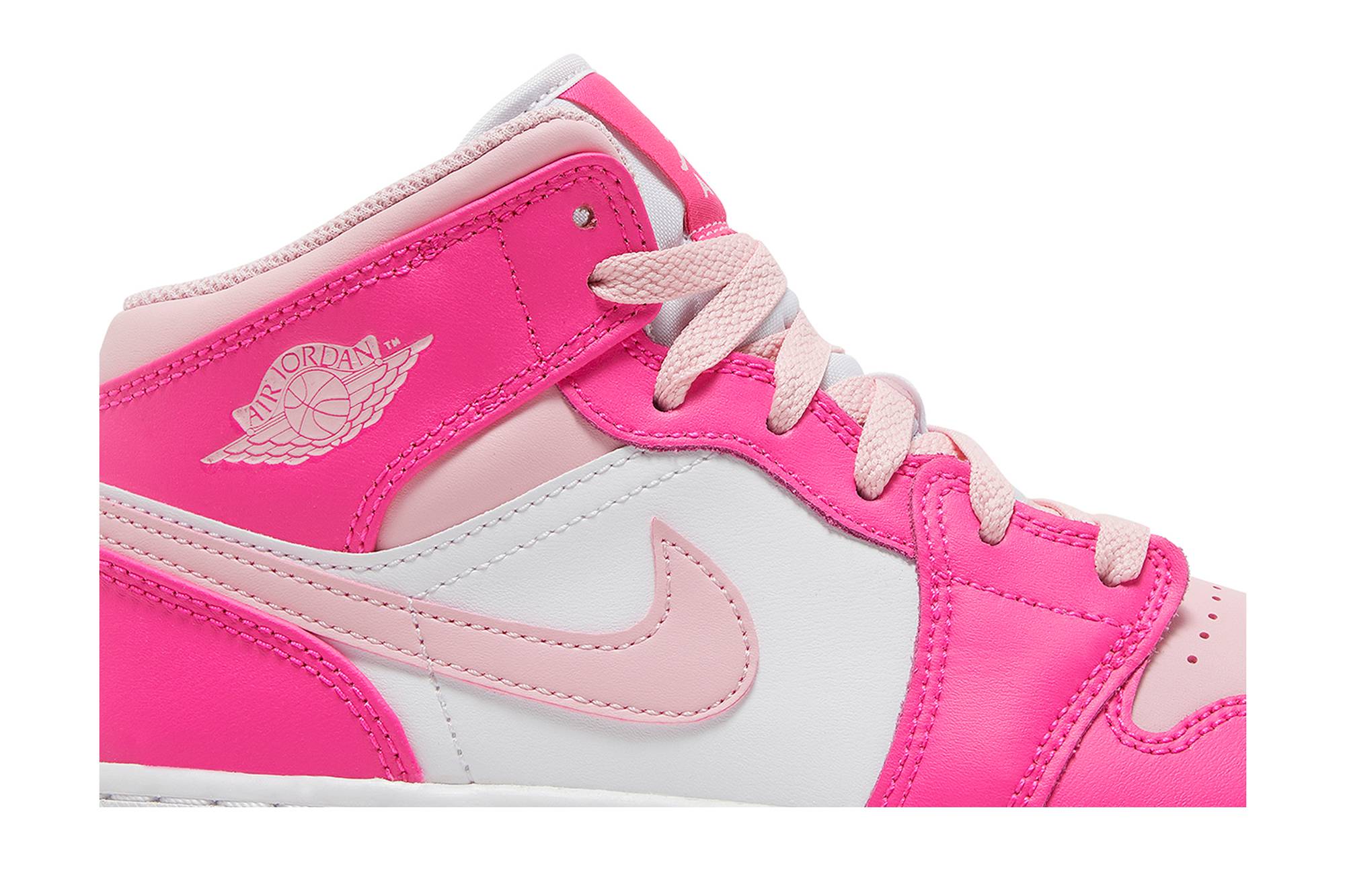 (Grade School) Air Jordan 1 Mid Medium Soft Pink FD8780-116 Nicesnk