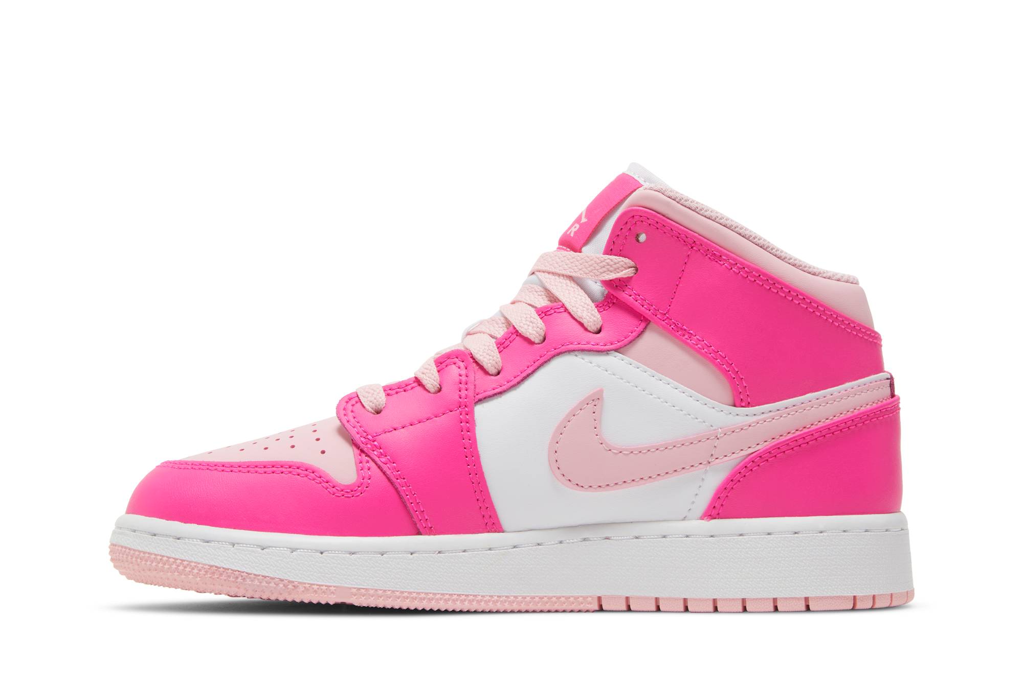 (Grade School) Air Jordan 1 Mid Medium Soft Pink FD8780-116 Nicesnk