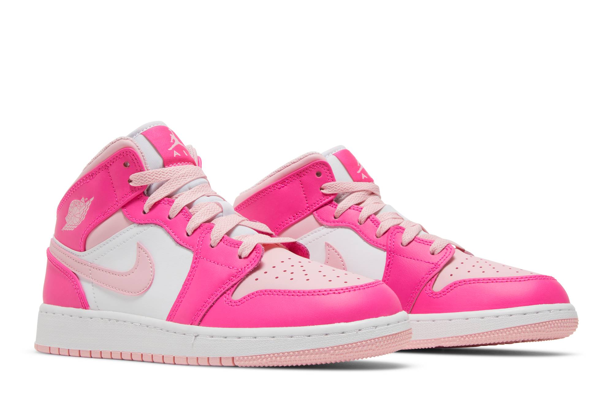 (Grade School) Air Jordan 1 Mid Medium Soft Pink FD8780-116 Nicesnk