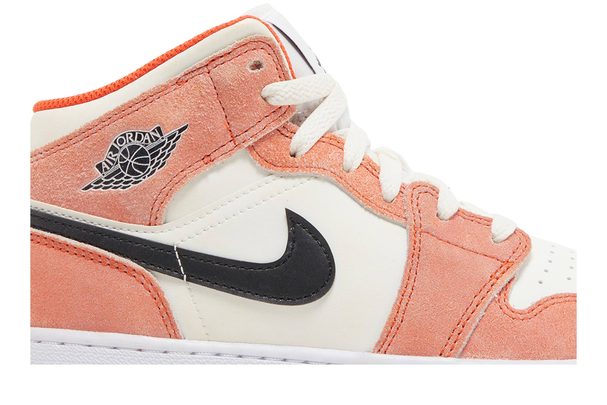(Grade School) Air Jordan 1 Mid Orange Suede DV1336-800 Nicesnk