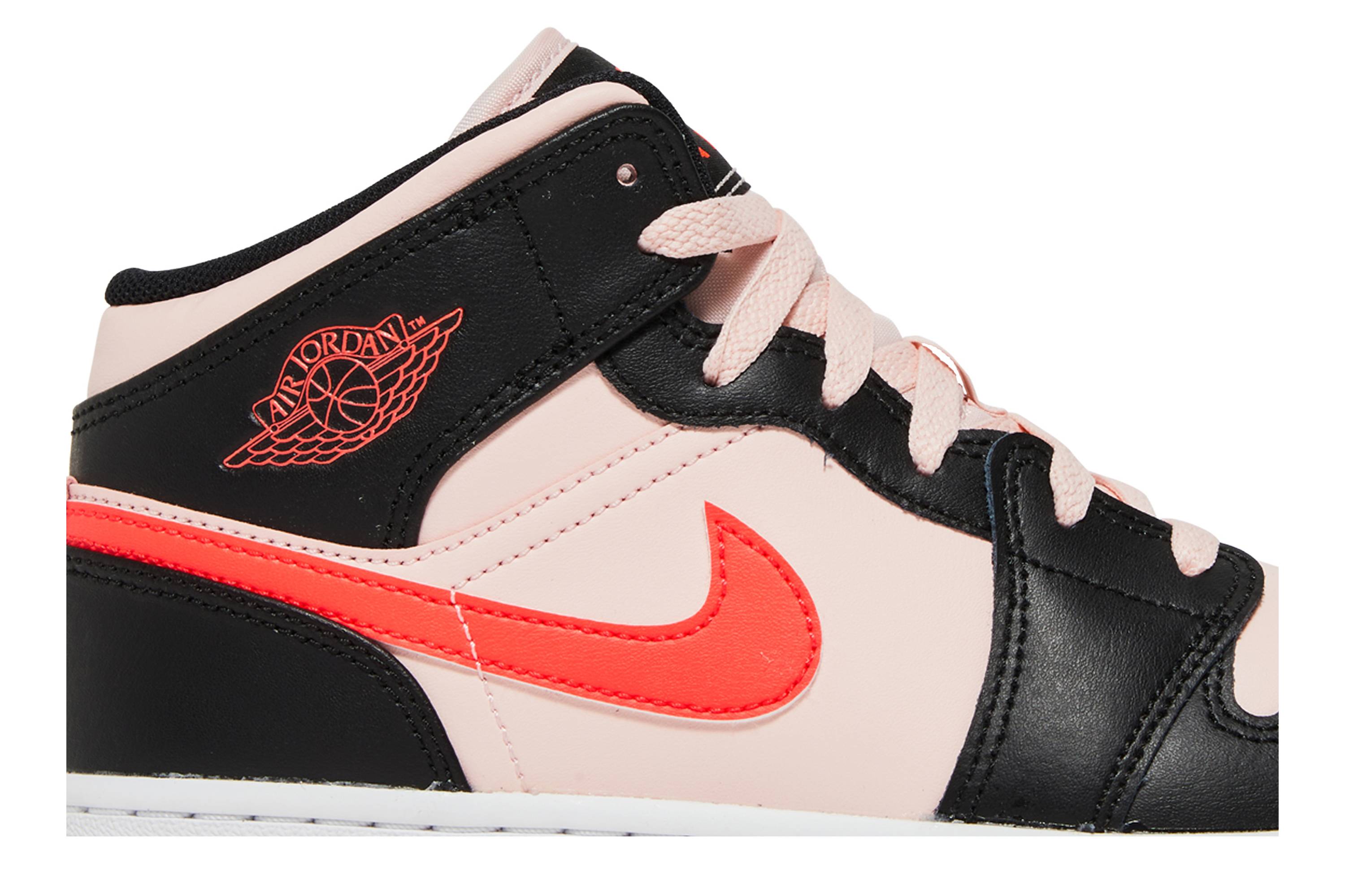 (Grade School) Air Jordan 1 Mid ‘Pink Crimson’ 554725-604