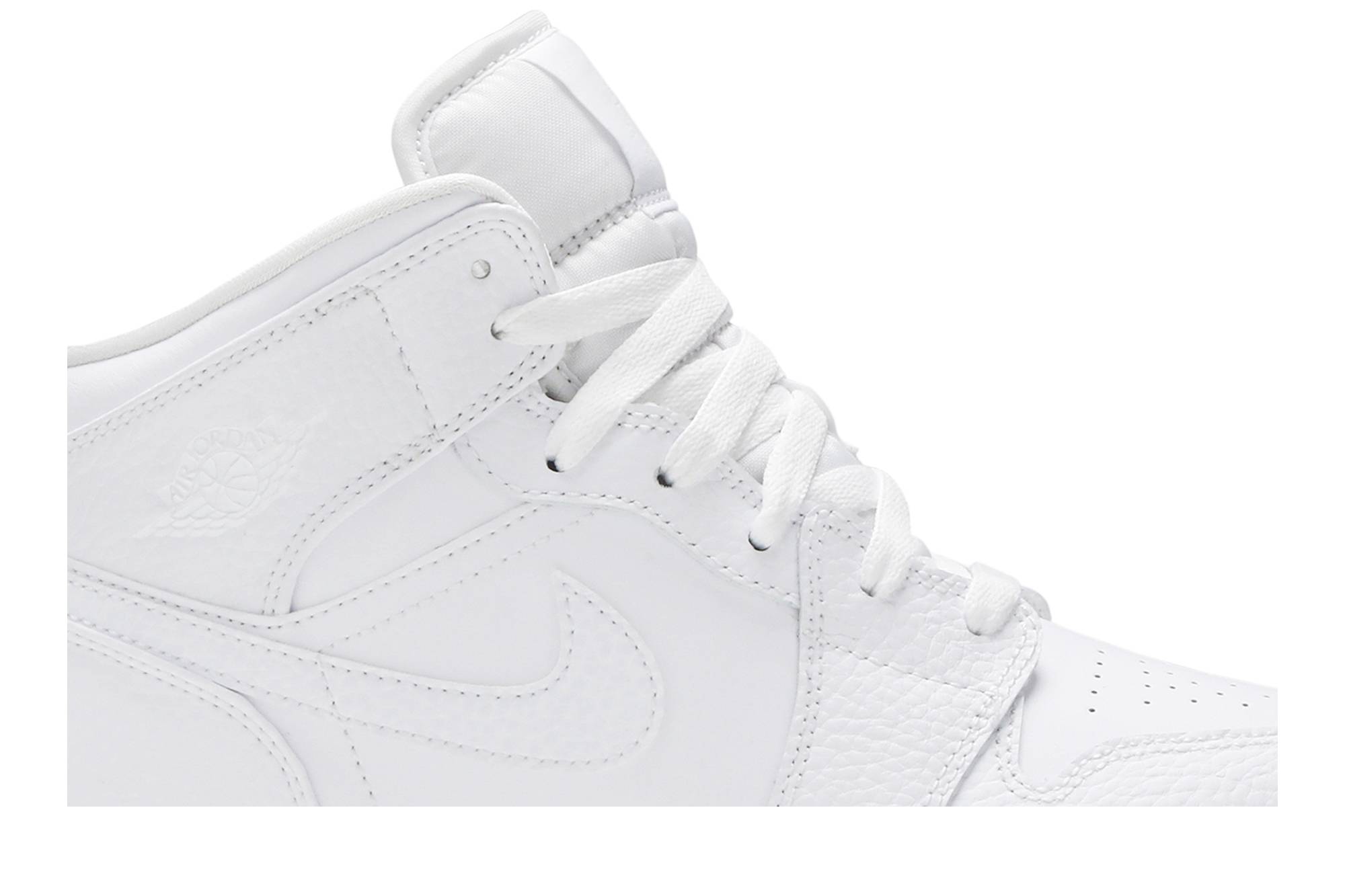 (Grade School) Air Jordan 1 Mid ‘Triple White’ 554725-130