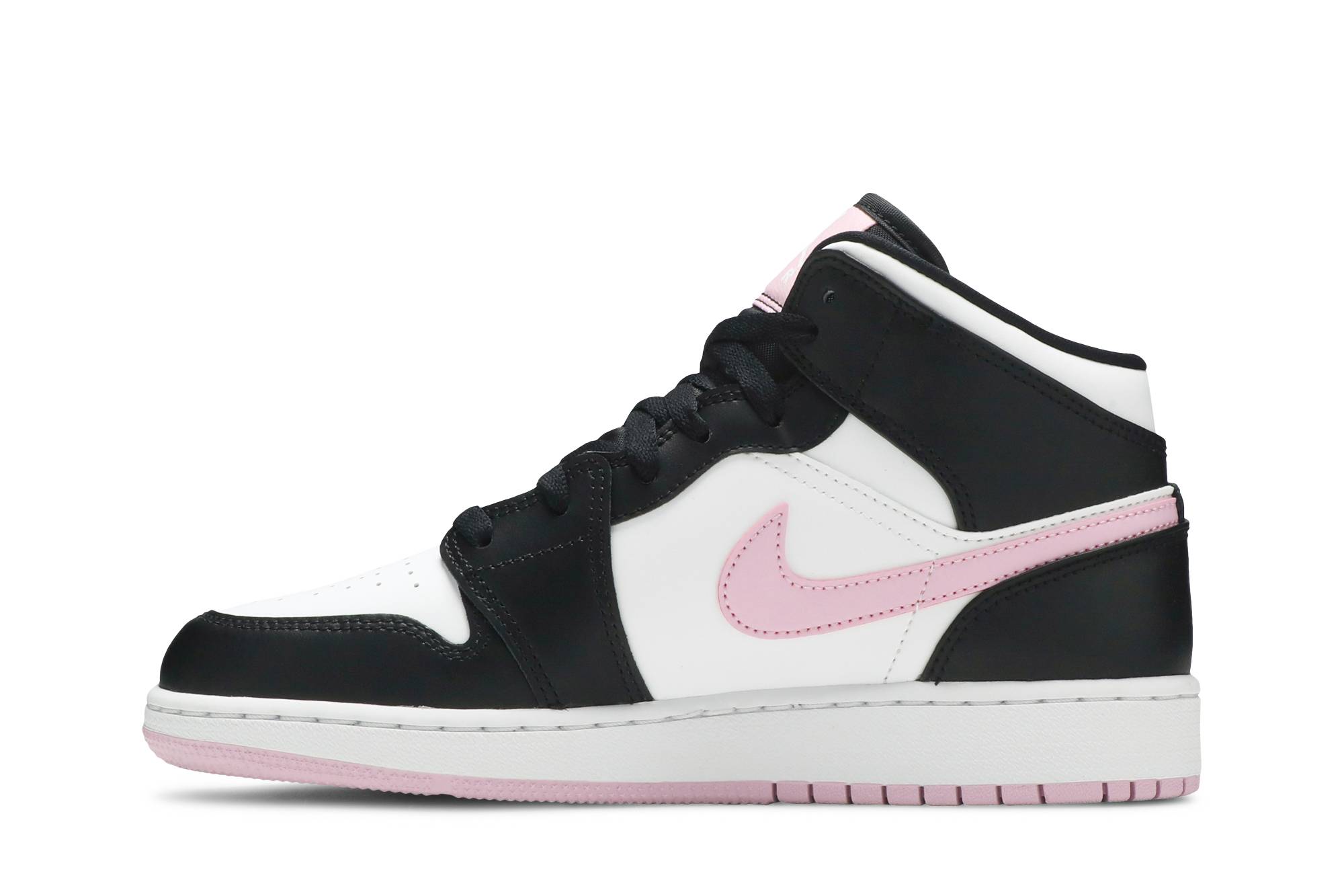 (Grade School) Air Jordan 1 Mid White Light Arctic Pink 555112-103 Nicesnk