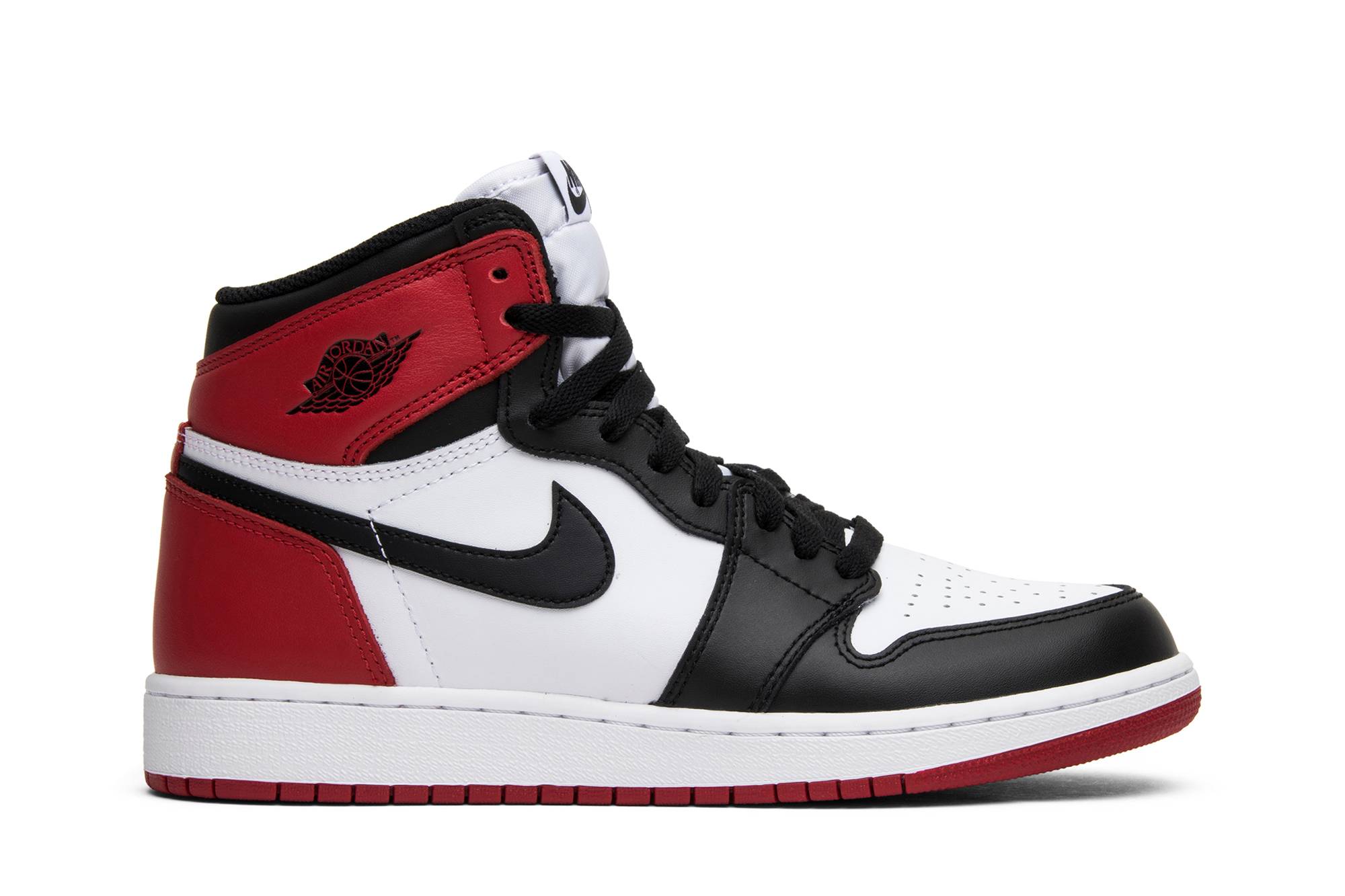 (Grade School) Air Jordan 1 Retro BG Black Toe 2016 575441-125 Nicesnk