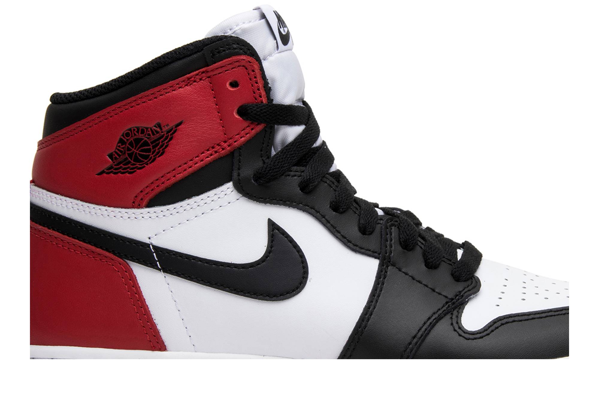 (Grade School) Air Jordan 1 Retro BG Black Toe 2016 575441-125 Nicesnk