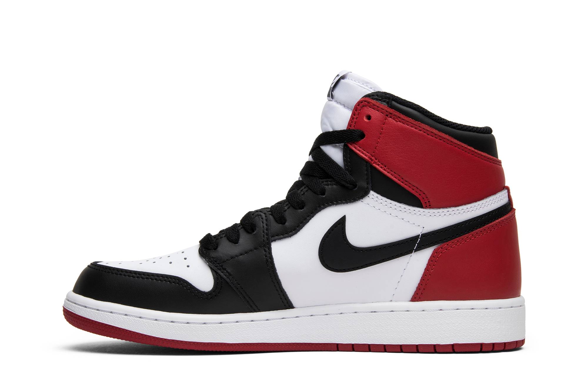 (Grade School) Air Jordan 1 Retro BG Black Toe 2016 575441-125 Nicesnk