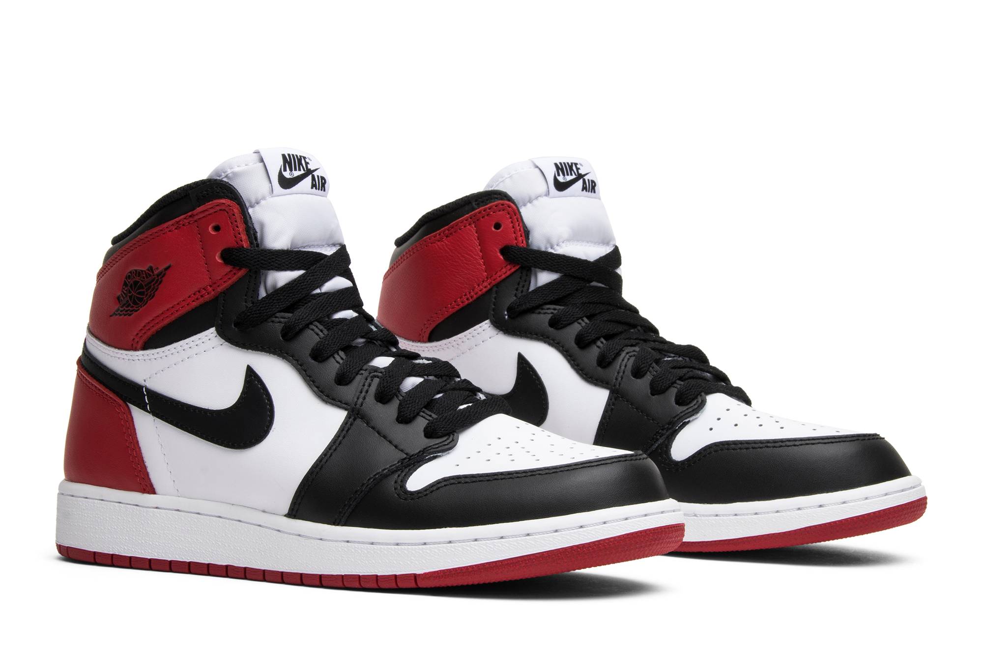 (Grade School) Air Jordan 1 Retro BG Black Toe 2016 575441-125 Nicesnk