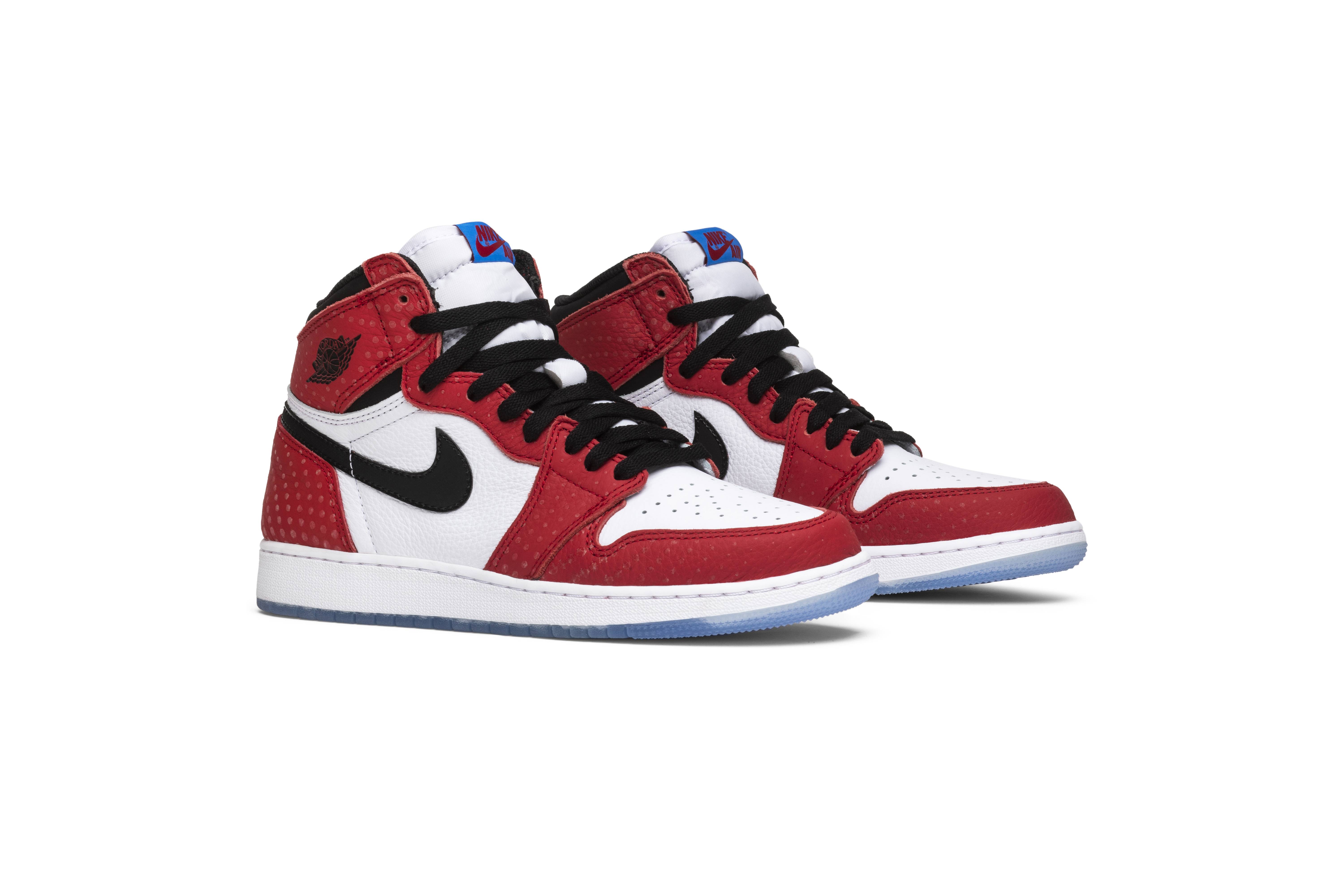 (Grade School) Air Jordan 1 Retro High Spider-Man Origin Story 575441-602 Nicesnk