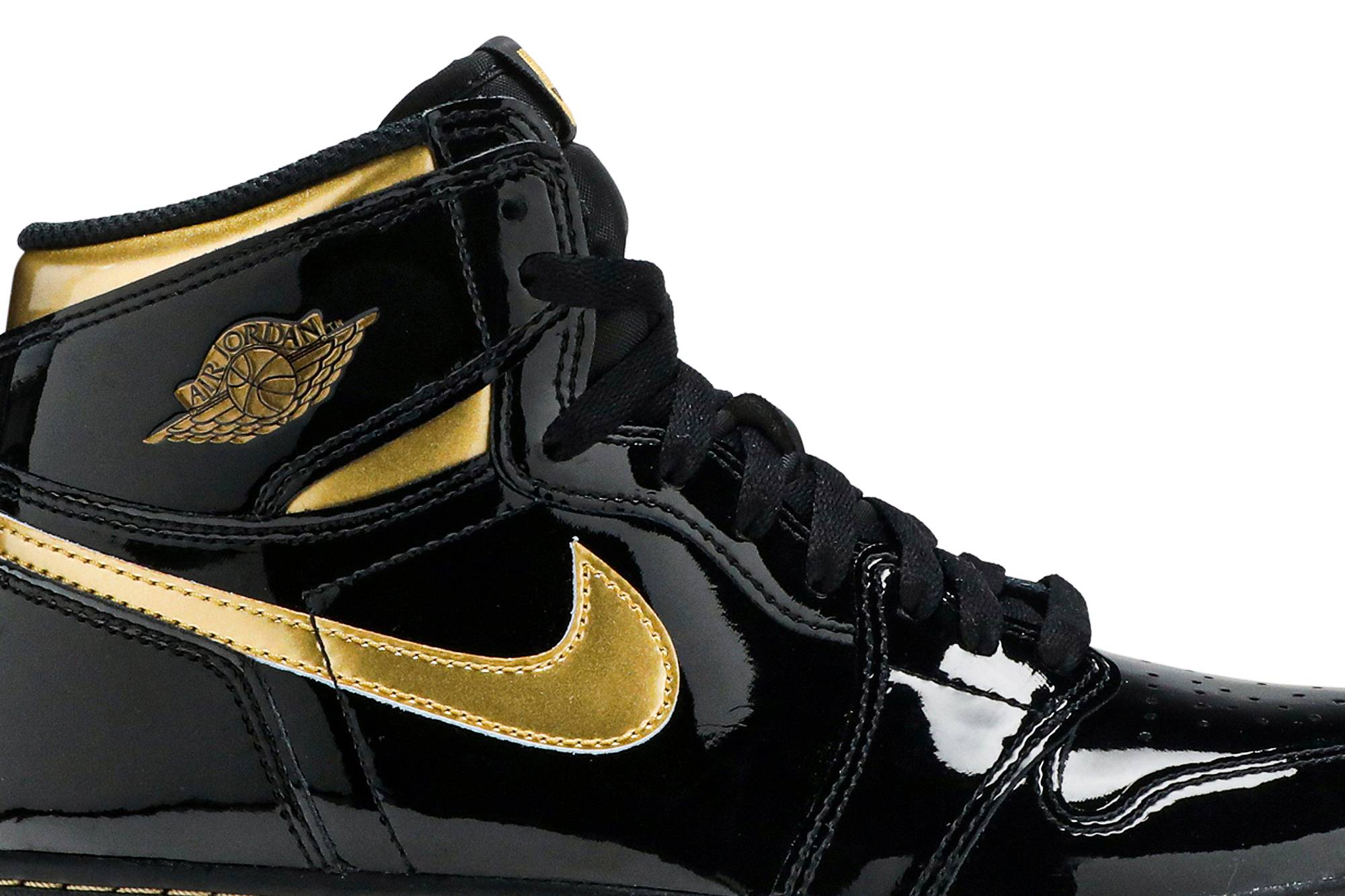 (Grade School) Air Jordan 1 Retro High OG ‘Black Metallic Gold’ 575441-032