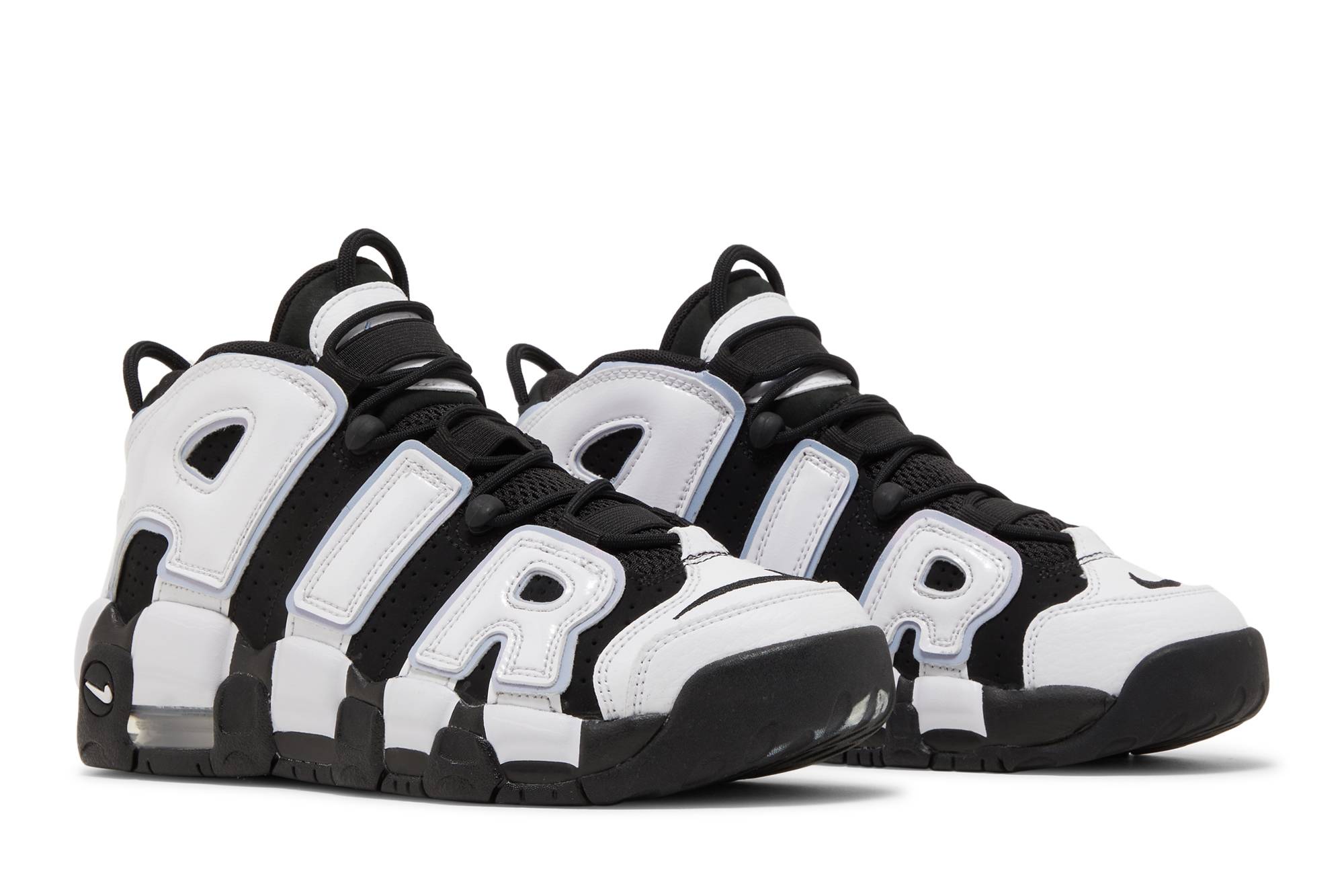 (Grade School) Nike Air More Uptempo Black Cobalt Bliss DQ6200-001 Nicesnk