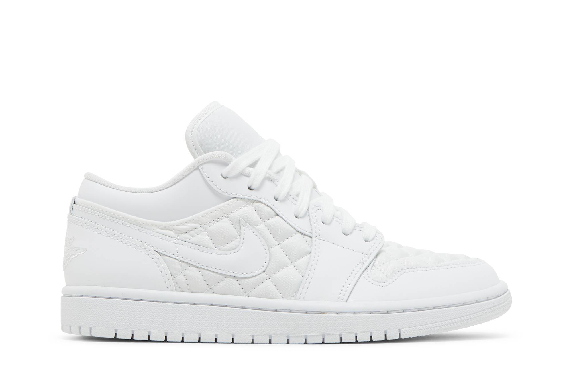 (Women) Air Jordan 1 Low Quilted ‘Triple White’ DB6480-100