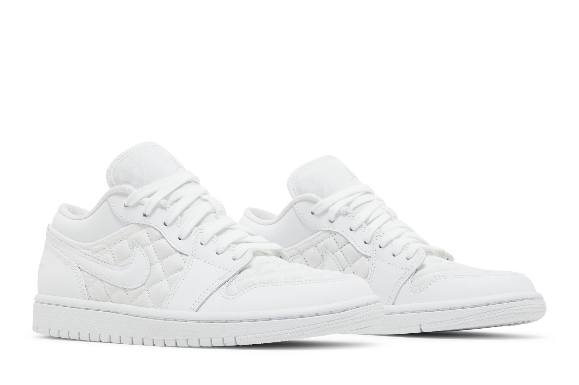 (Women) Air Jordan 1 Low Quilted ‘Triple White’ DB6480-100