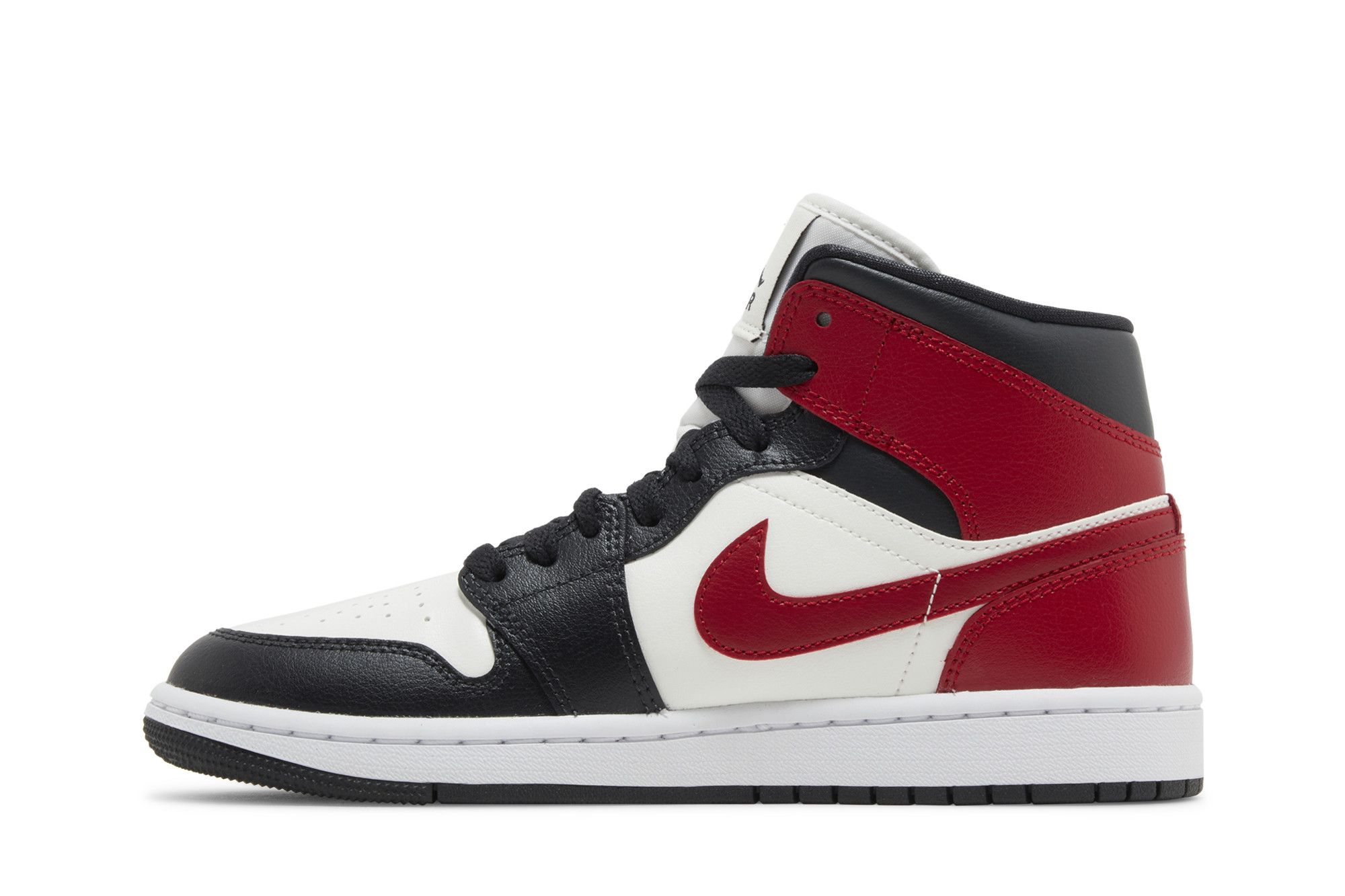 (Women) Air Jordan 1 Mid ‘Black Toe’ BQ6472-160