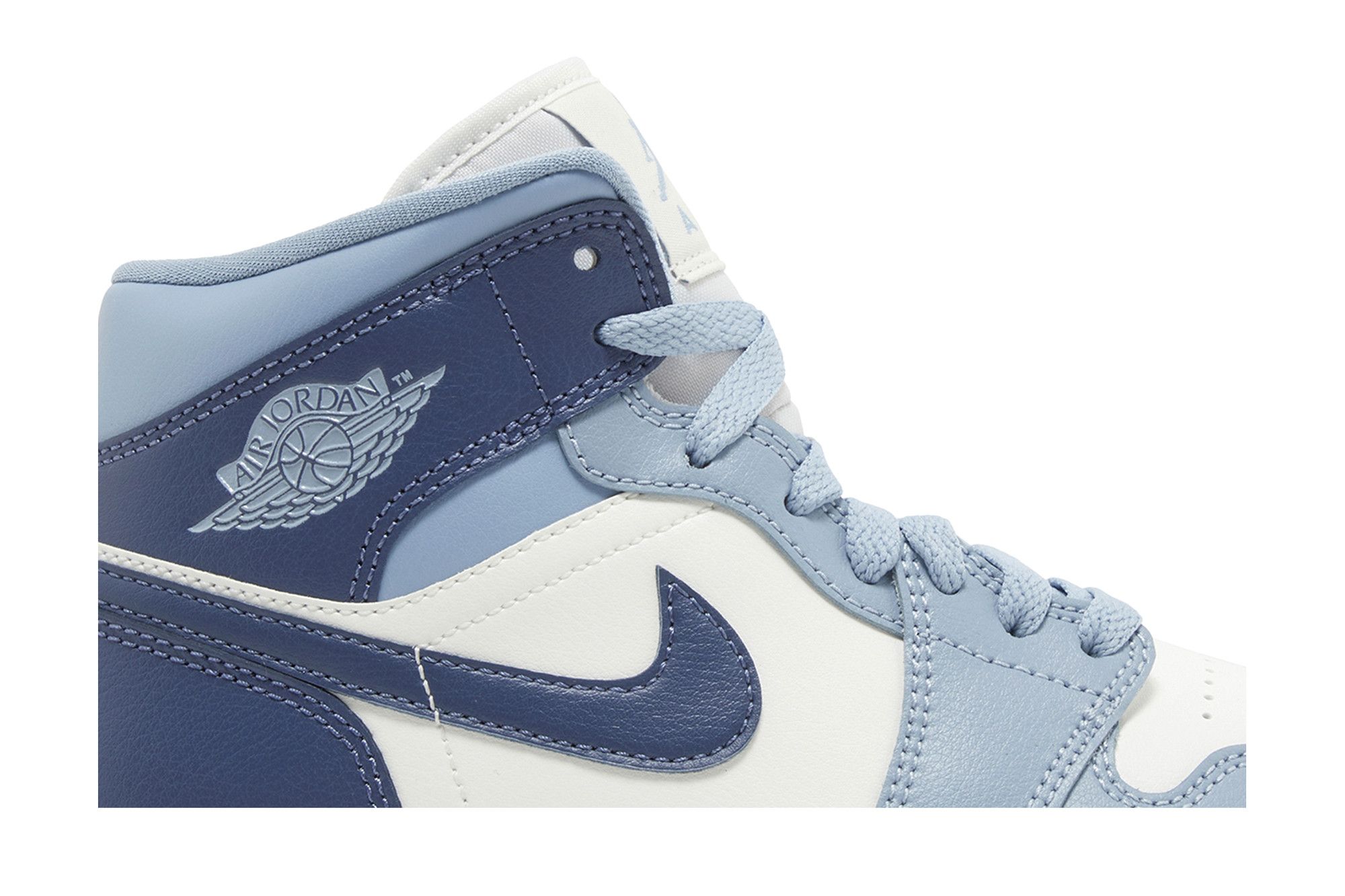 (Women) Air Jordan 1 Mid ‘Sail Diffused Blue’ BQ6472-140