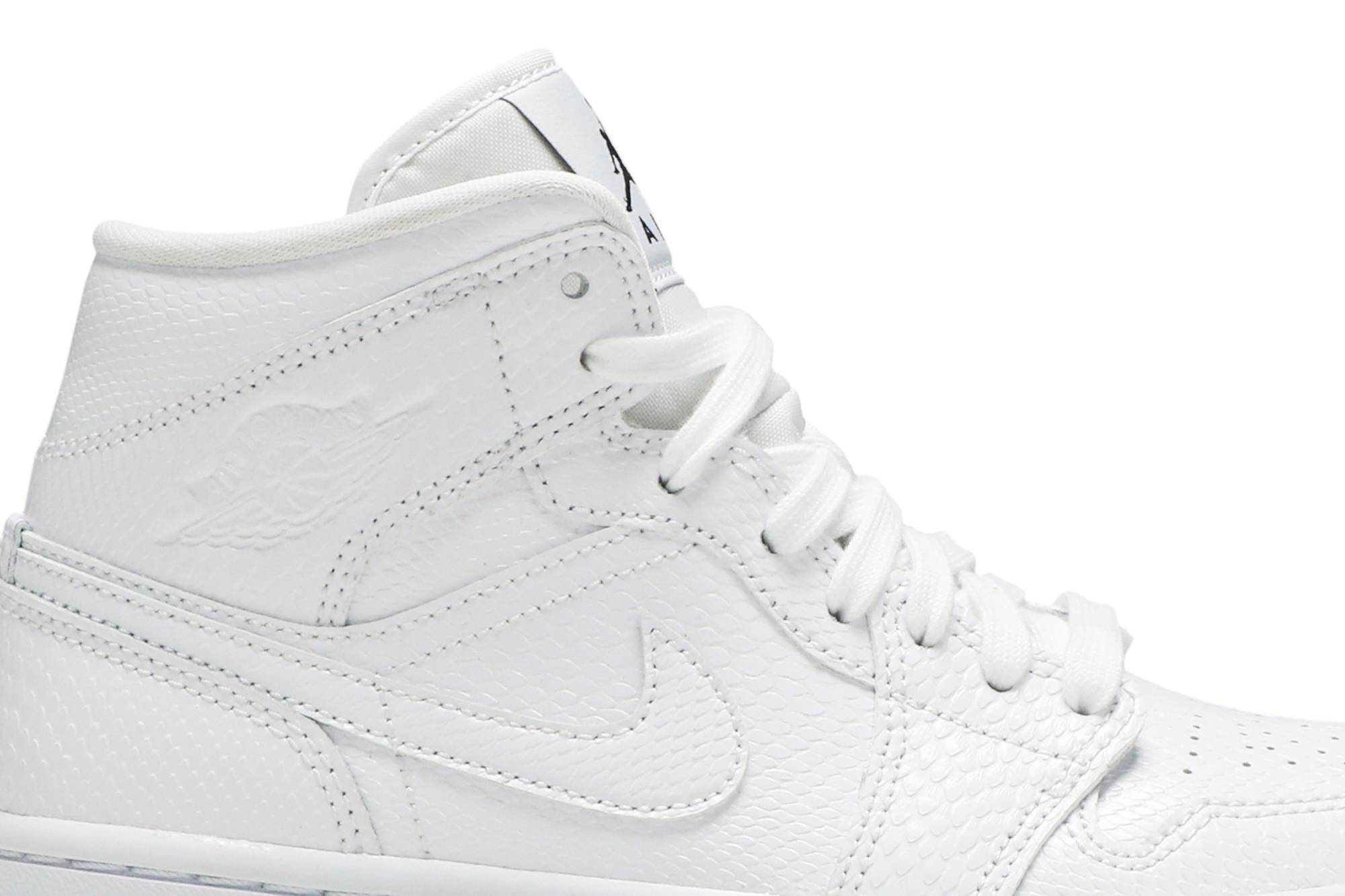 (Women) Air Jordan 1 Mid ‘White Snakeskin’ BQ6472-110