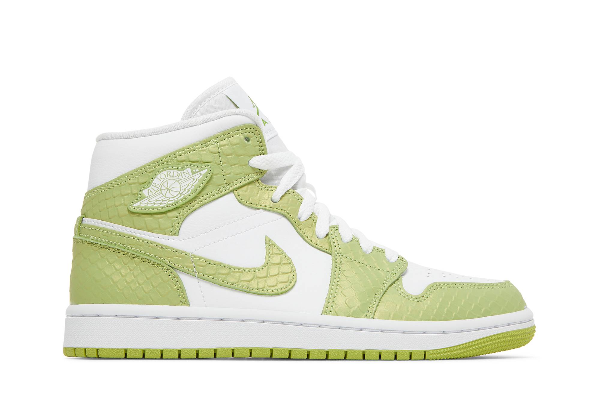 (Women) Air Jordan 1 Mid SE Green Python DV2959-113 Nicesnk