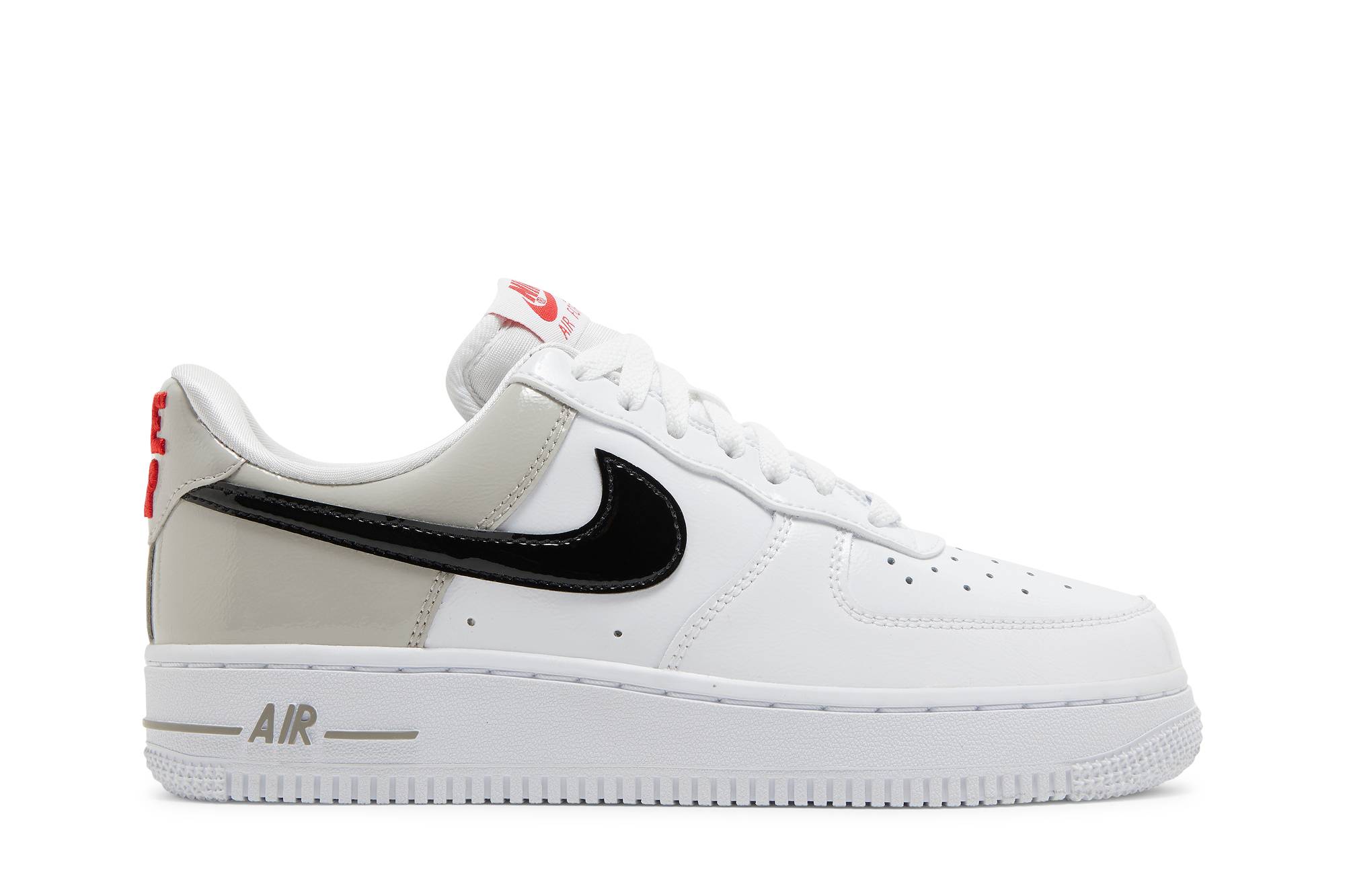 (Women) Nike Air Force 1 ’07 Essential ‘White Iron Ore Patent’ DQ7570-001