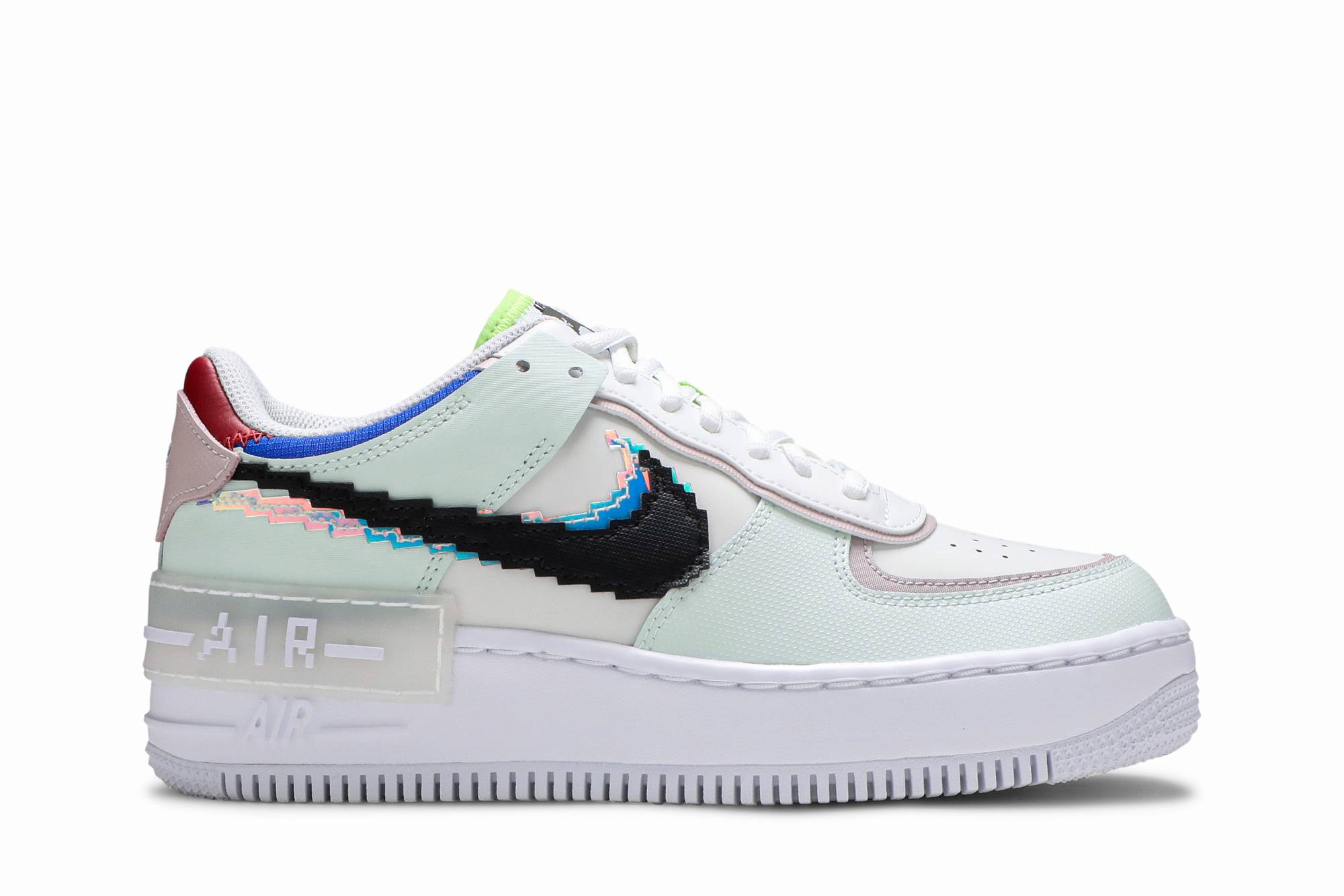 (Women) Nike Air Force 1 Shadow SE Pixel Swoosh – Barely Green CV8480-300 Nicesnk