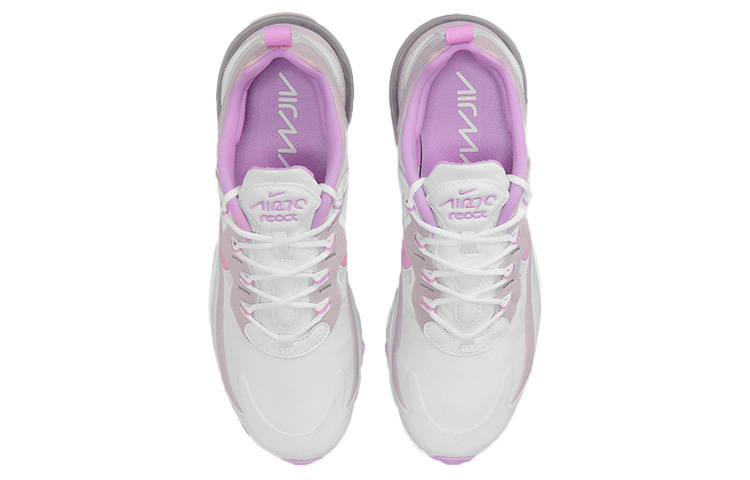 (Women) Nike Air Max 270 React White Fuchsia Glow Platinum Violet CZ1609-100 Nicesnk