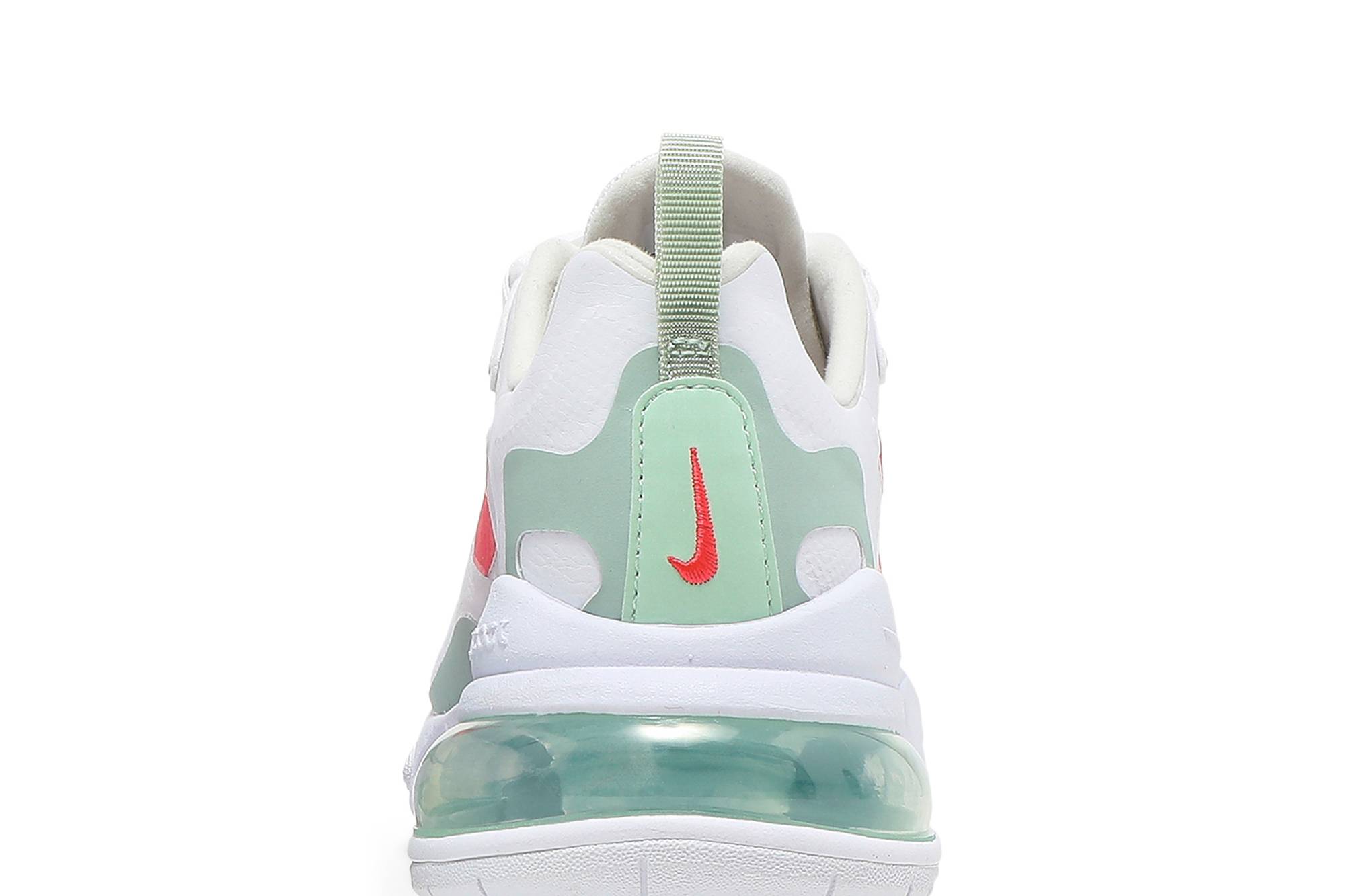 (Women) Nike Air Max 270 React White Pistachio Crimson CV3025-100 Nicesnk