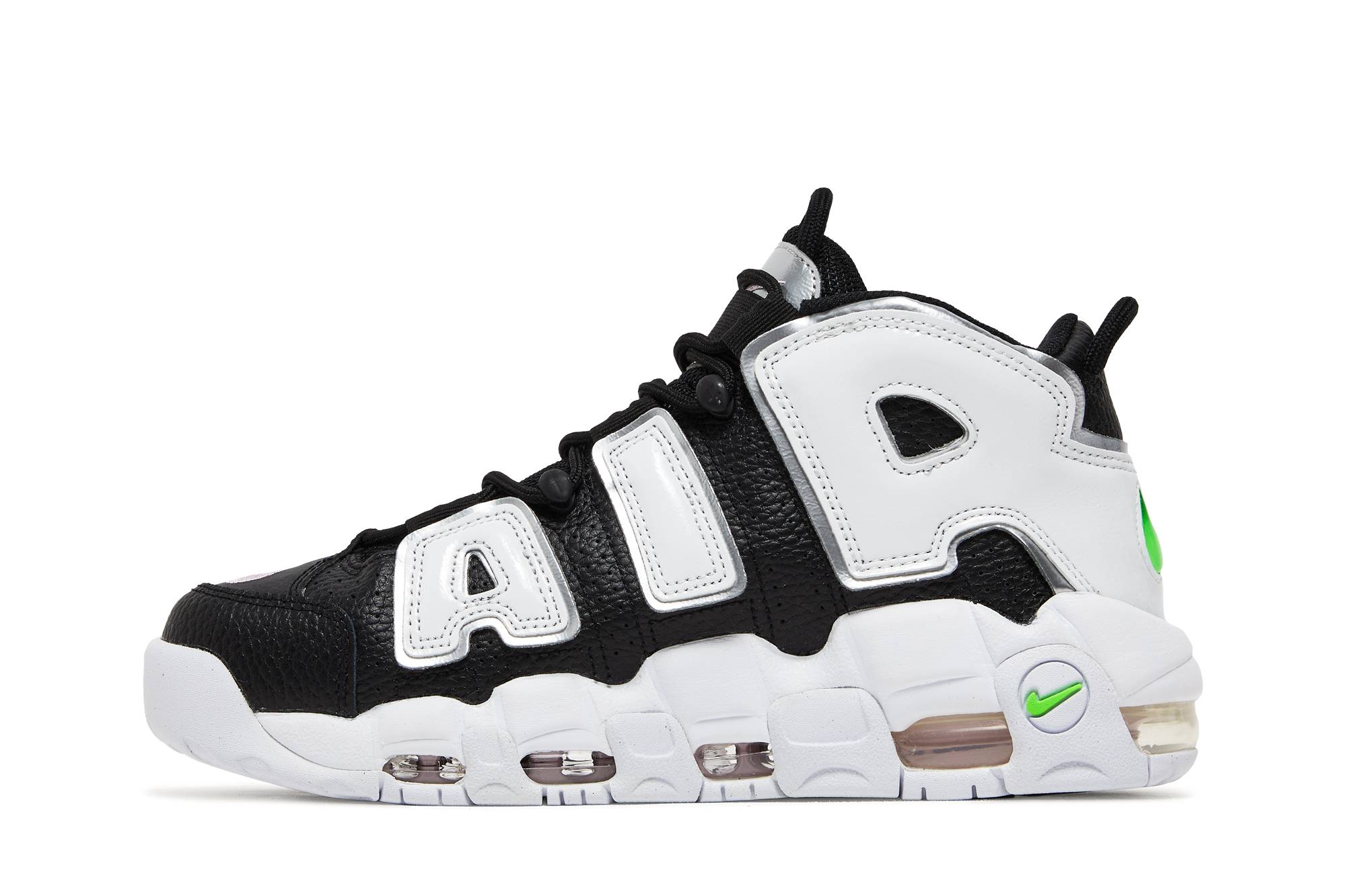 (Women) Nike Air More Uptempo Black Metallic Silver DN8008-001 Nicesnk