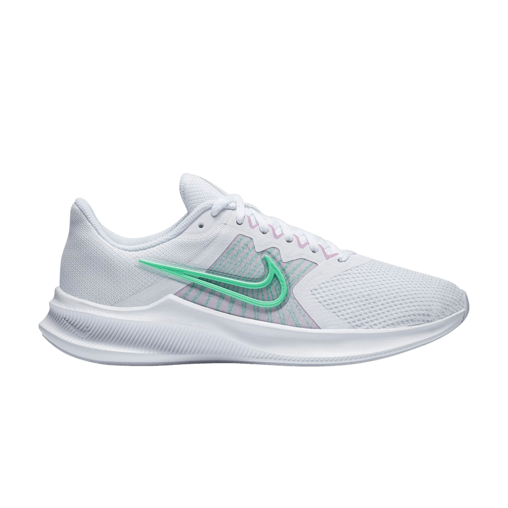 (Women) Nike Downshifter 11 White Signal Green CW3413-101 Nicesnk