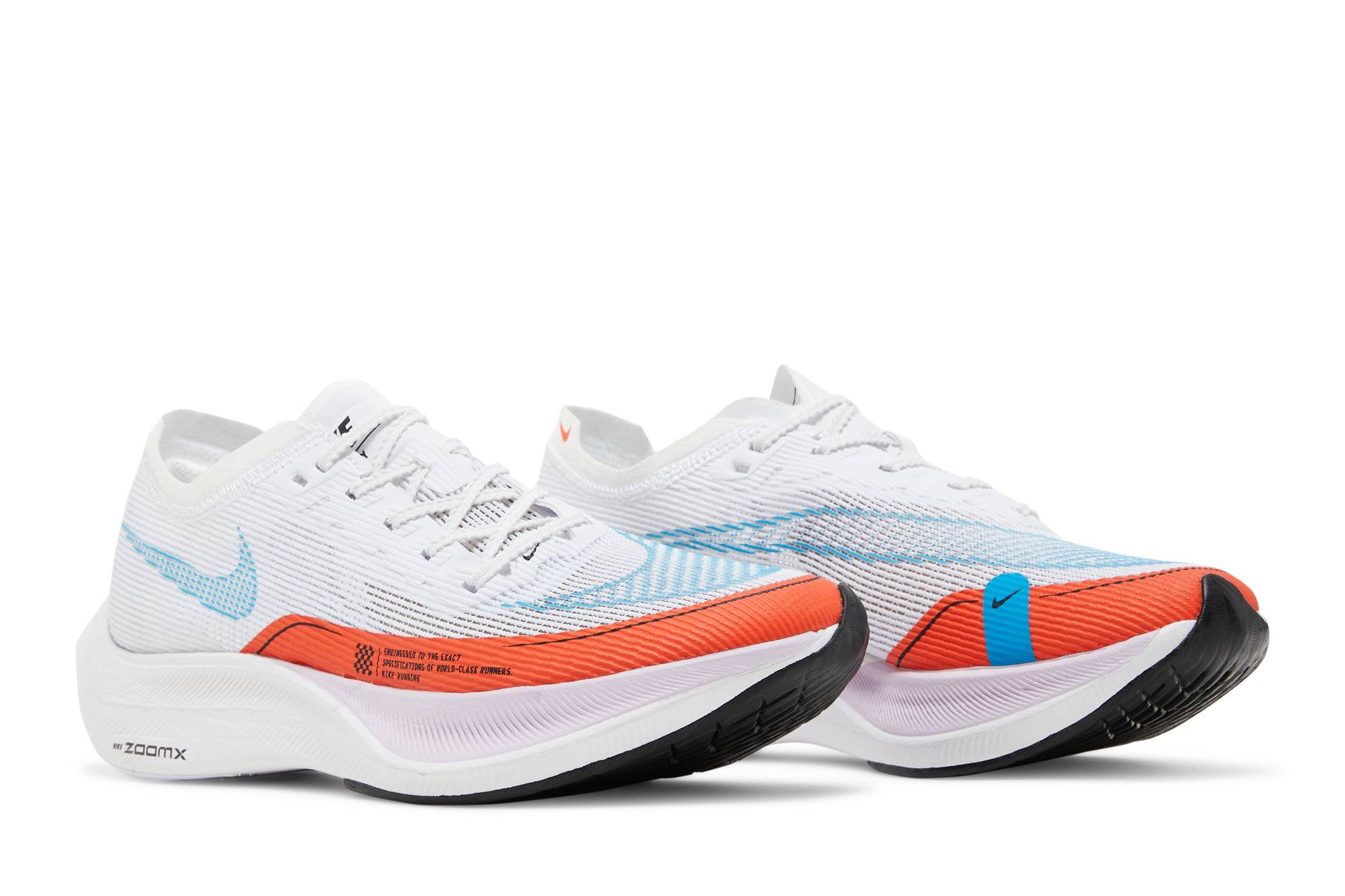 (Women) Nike ZoomX Vaporfly Next% 2 White Rush Orange CU4123-102 Nicesnk