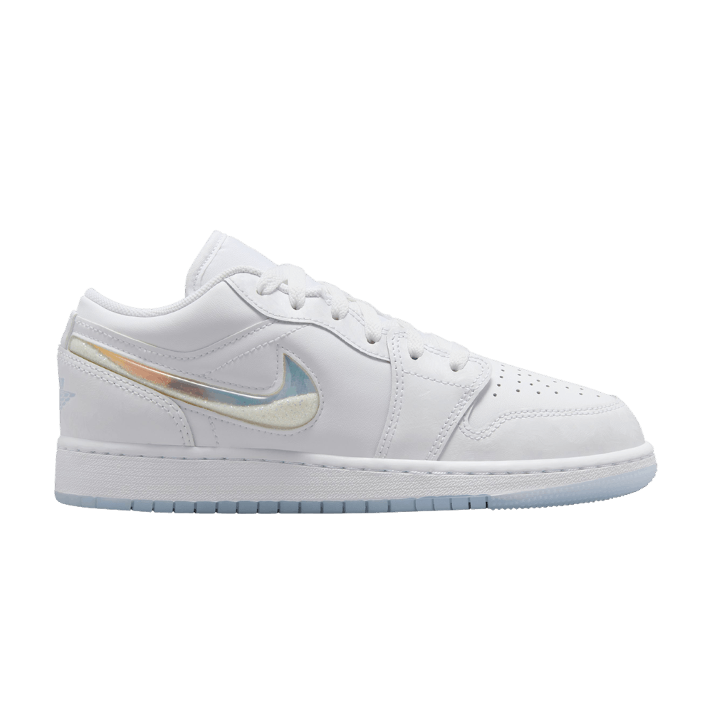 (Youth) Air Jordan 1 Low SE ‘Glitter Swoosh’ FQ9112-100