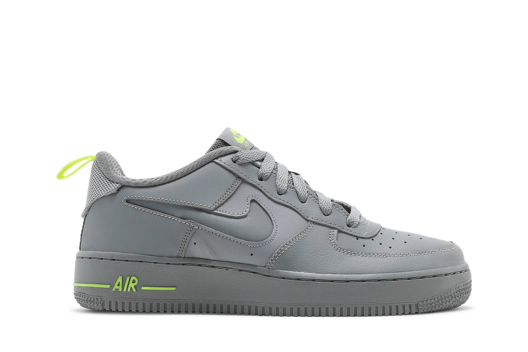 (Youth) Nike Air Force 1 ’07 LV8 GS ‘Particle Grey Volt’ DD3227-001