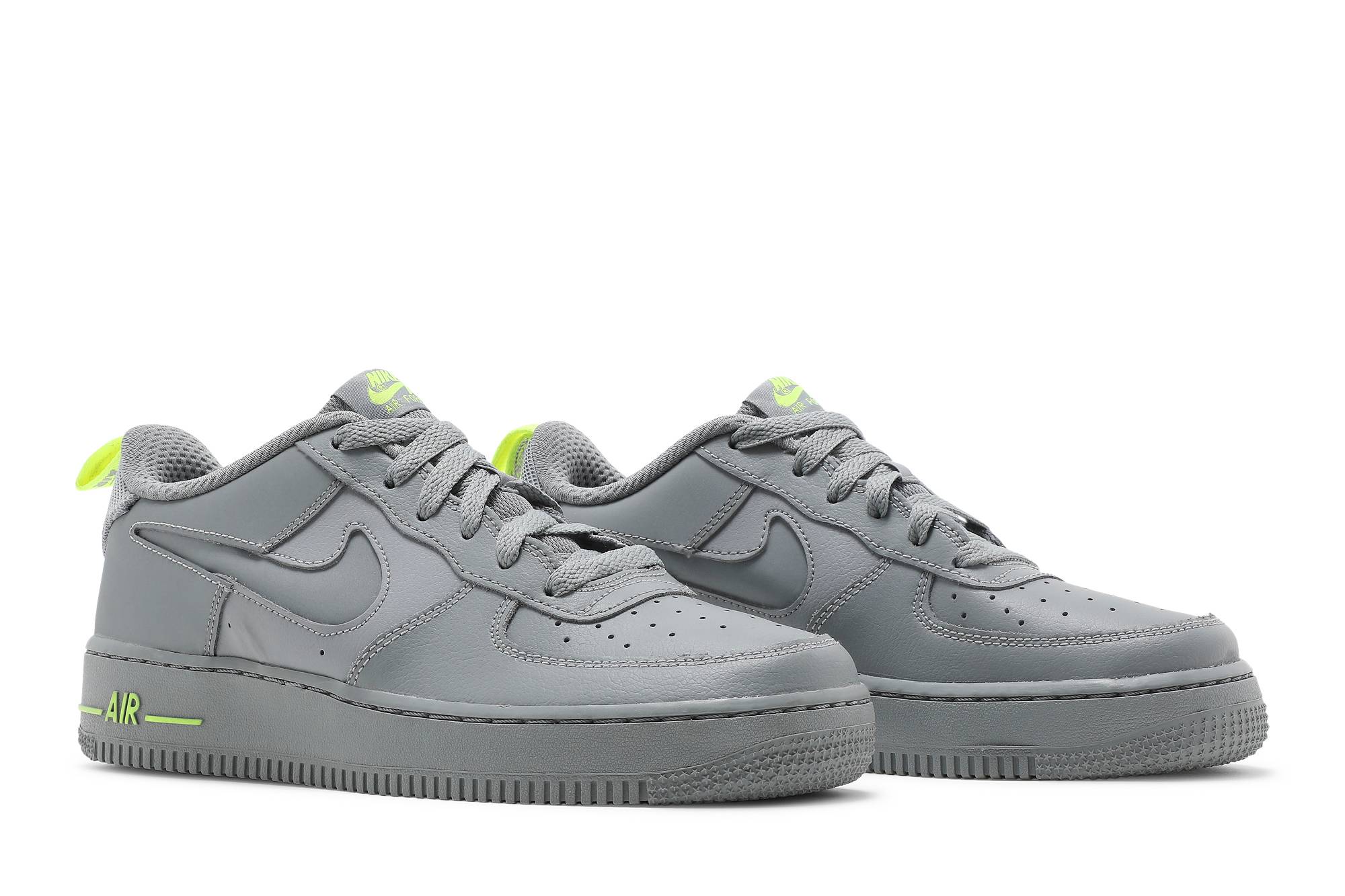 (Youth) Nike Air Force 1 ’07 LV8 GS ‘Particle Grey Volt’ DD3227-001