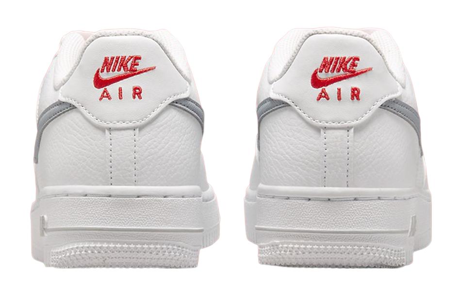 (Youth) Nike Air Force 1 Low White Grey Red FD9772-100 Nicesnk