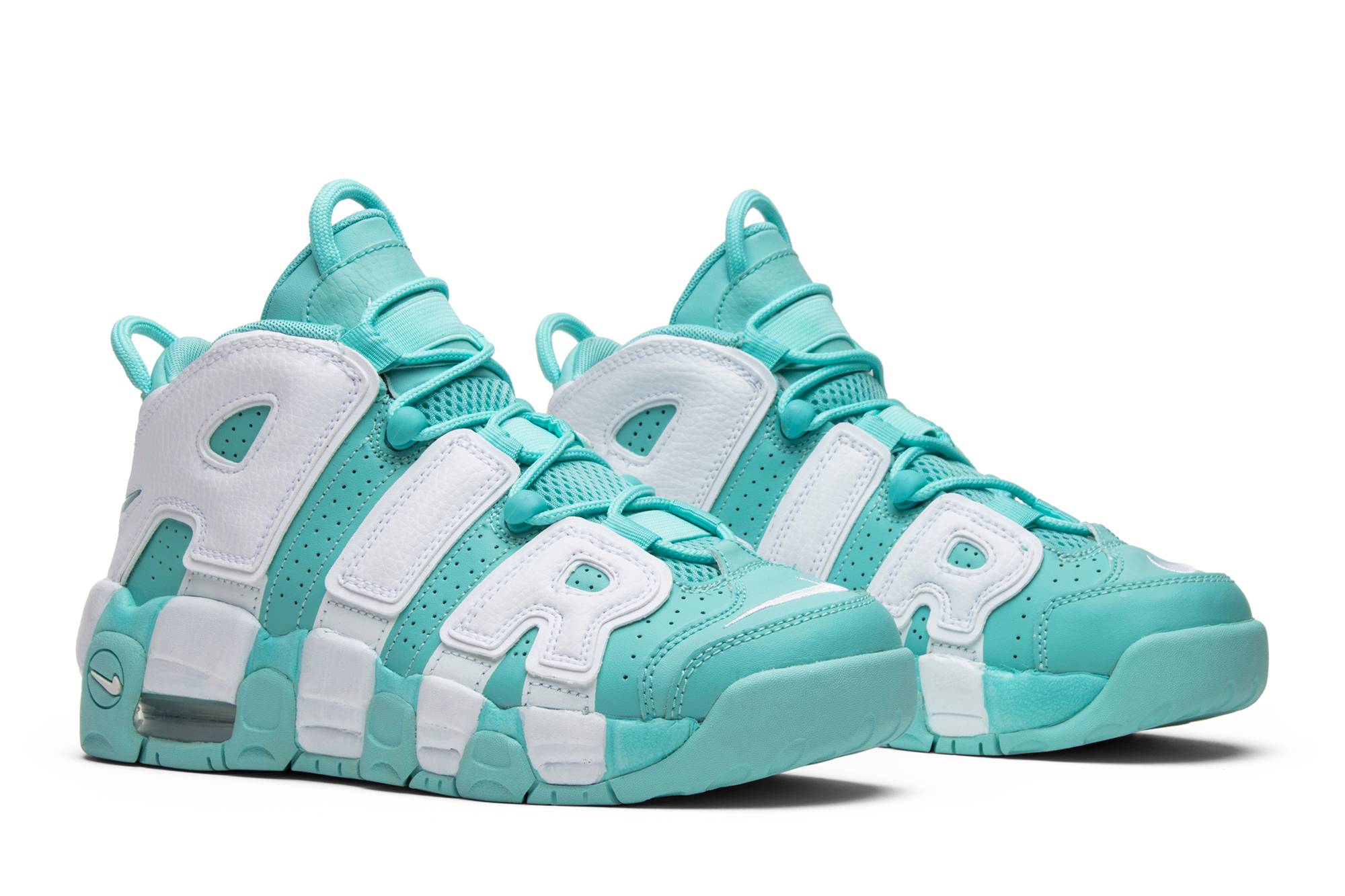 (Youth) Nike Air More Uptempo Island Green 415082-300 Nicesnk