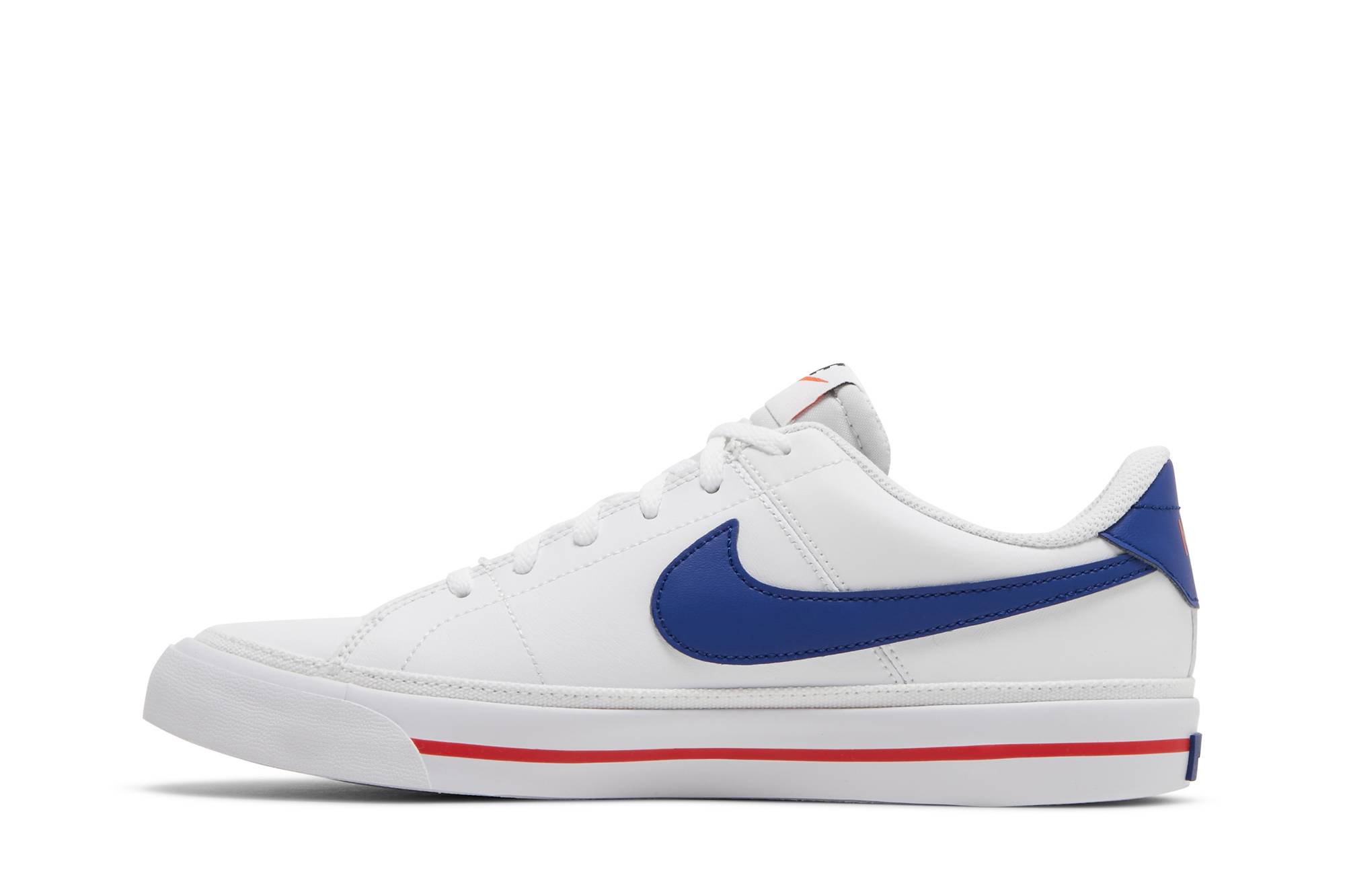 (Youth) Nike Court Legacy White Deep Royal Blue Red DA5380-107 Nicesnk