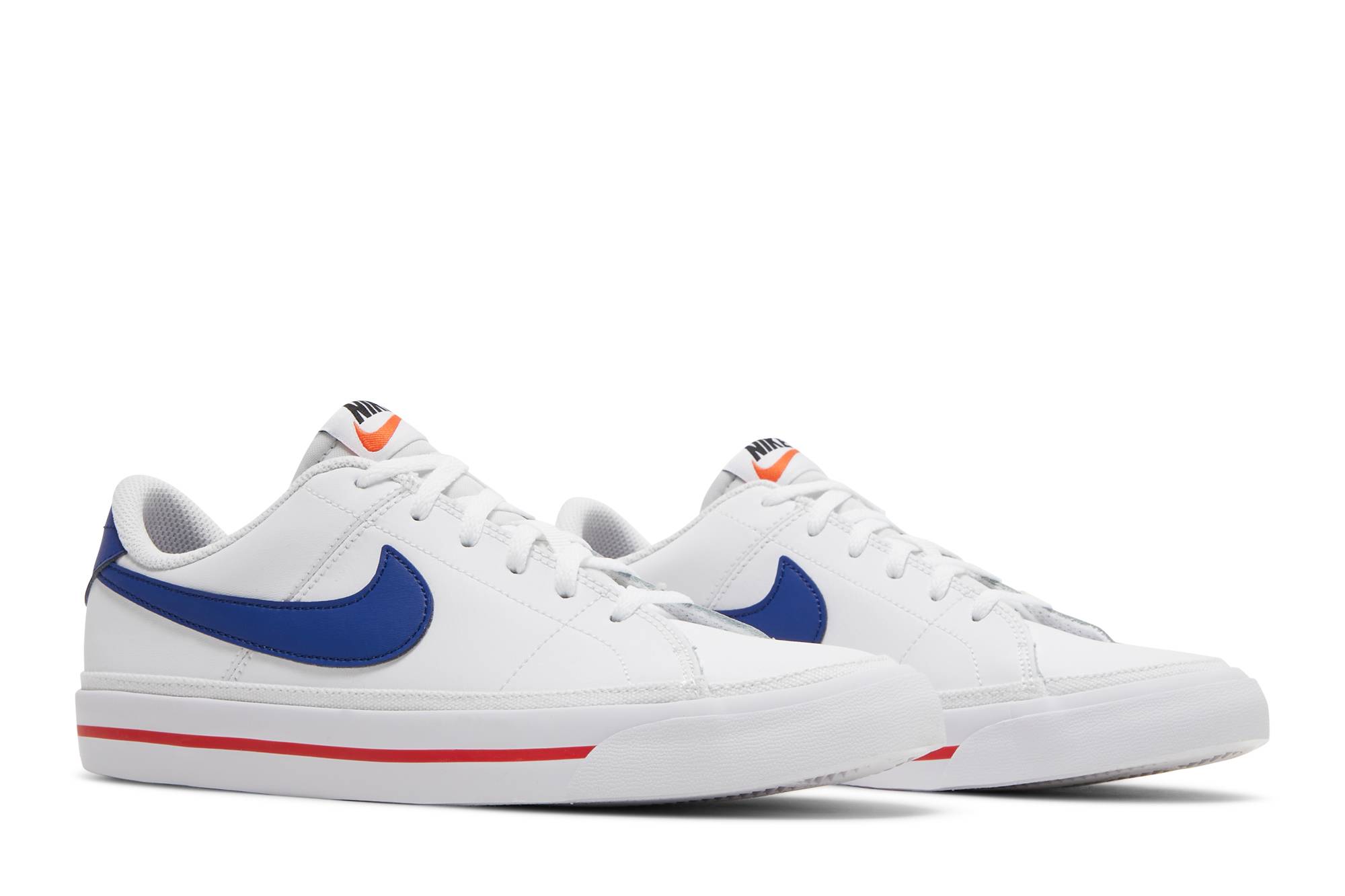 (Youth) Nike Court Legacy White Deep Royal Blue Red DA5380-107 Nicesnk