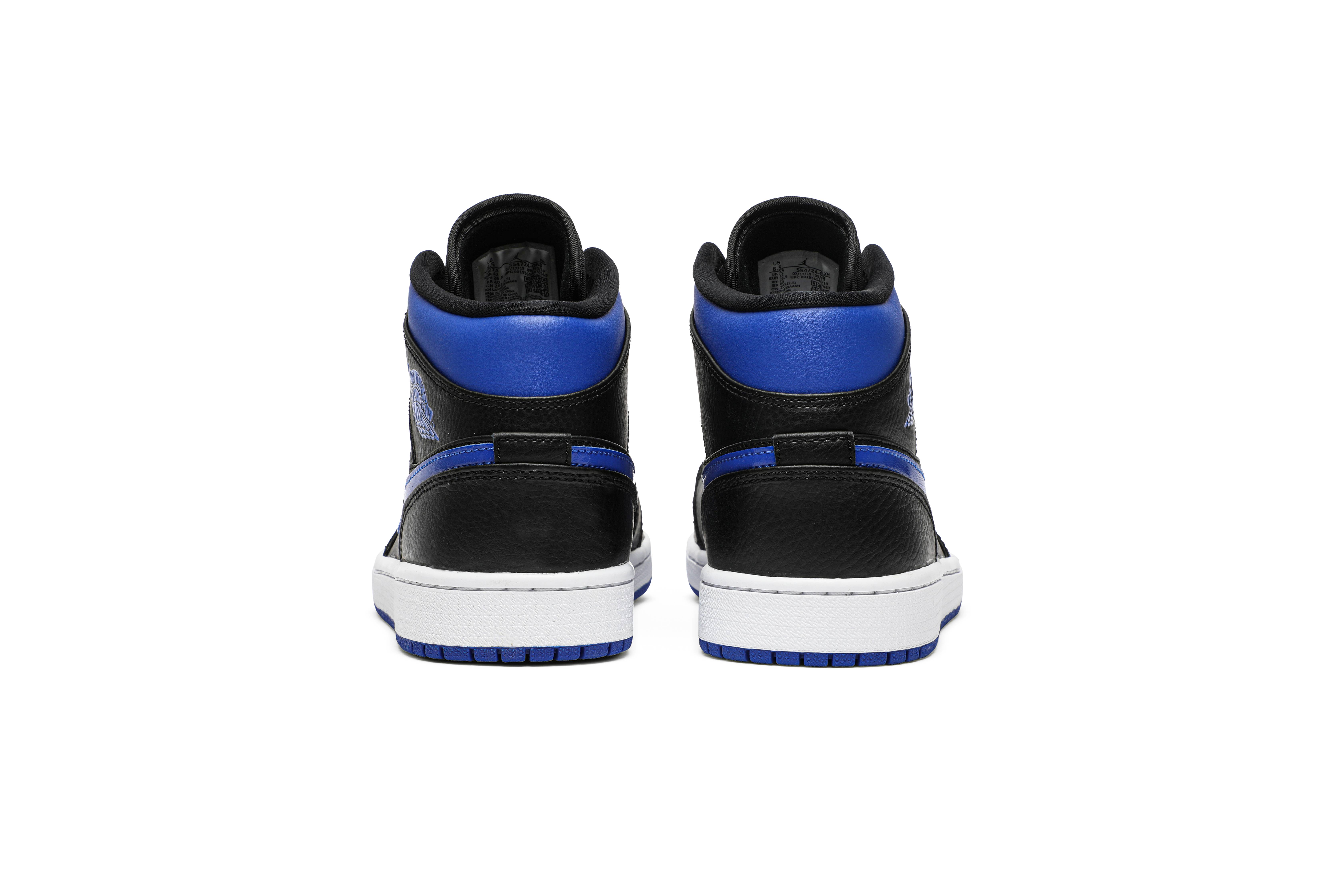 Air Jordan 1 Mid Black Hyper Royal 554724-068 Nicesnk